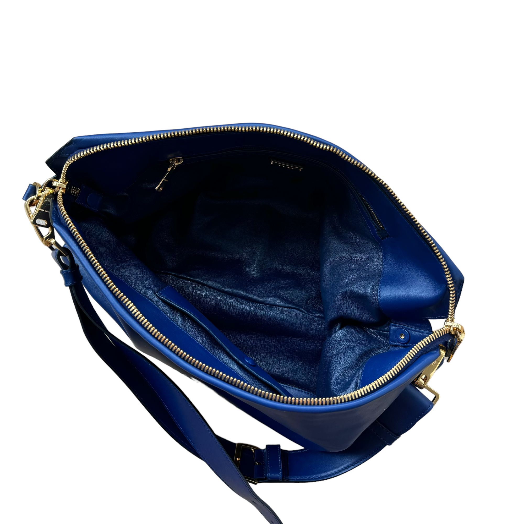 miu miu blue shoulder bag