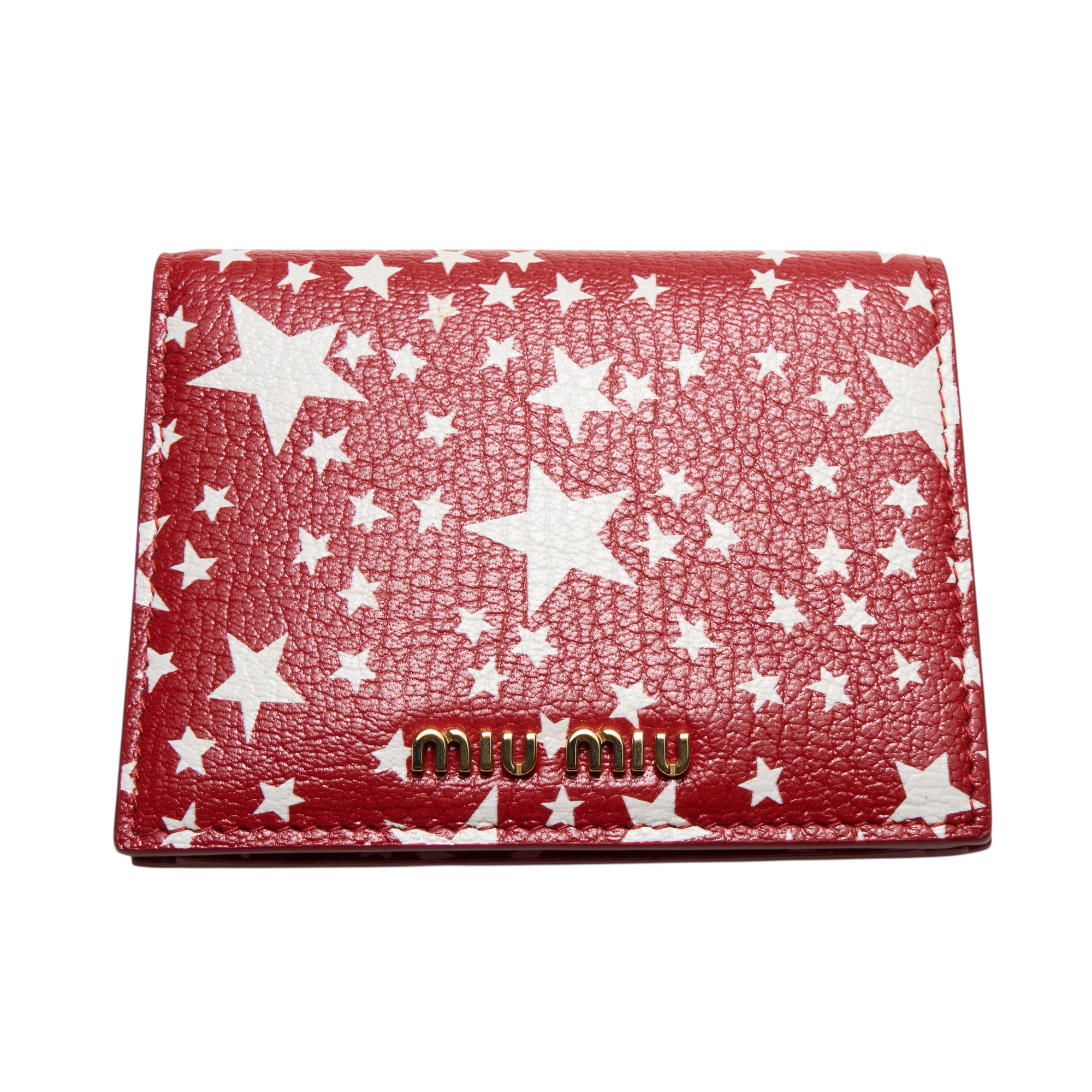 miu miu red star wallet