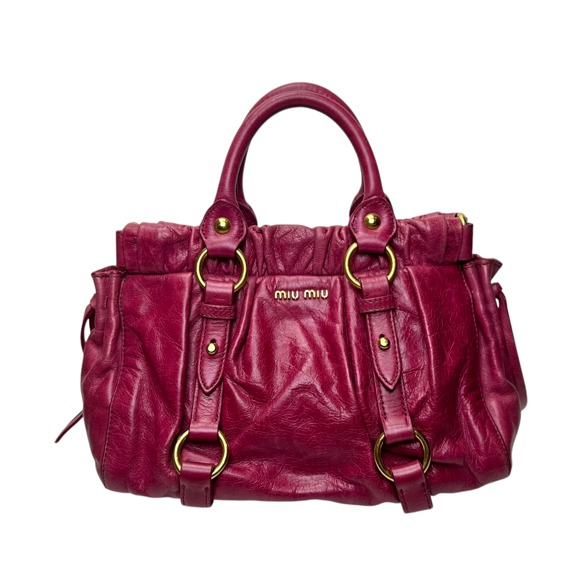 miu miu 2000s pink vitello shoulder bag