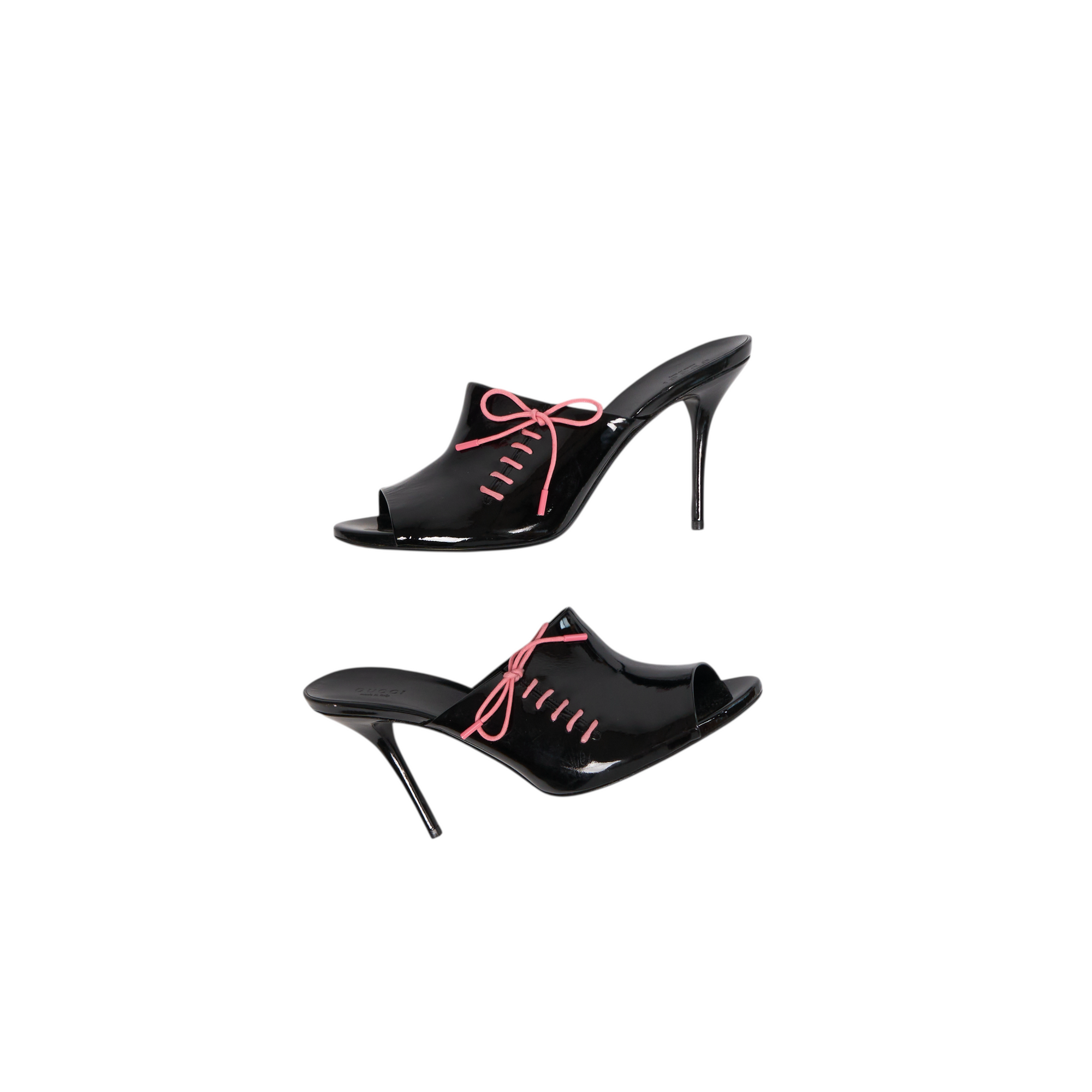gucci black patent heels