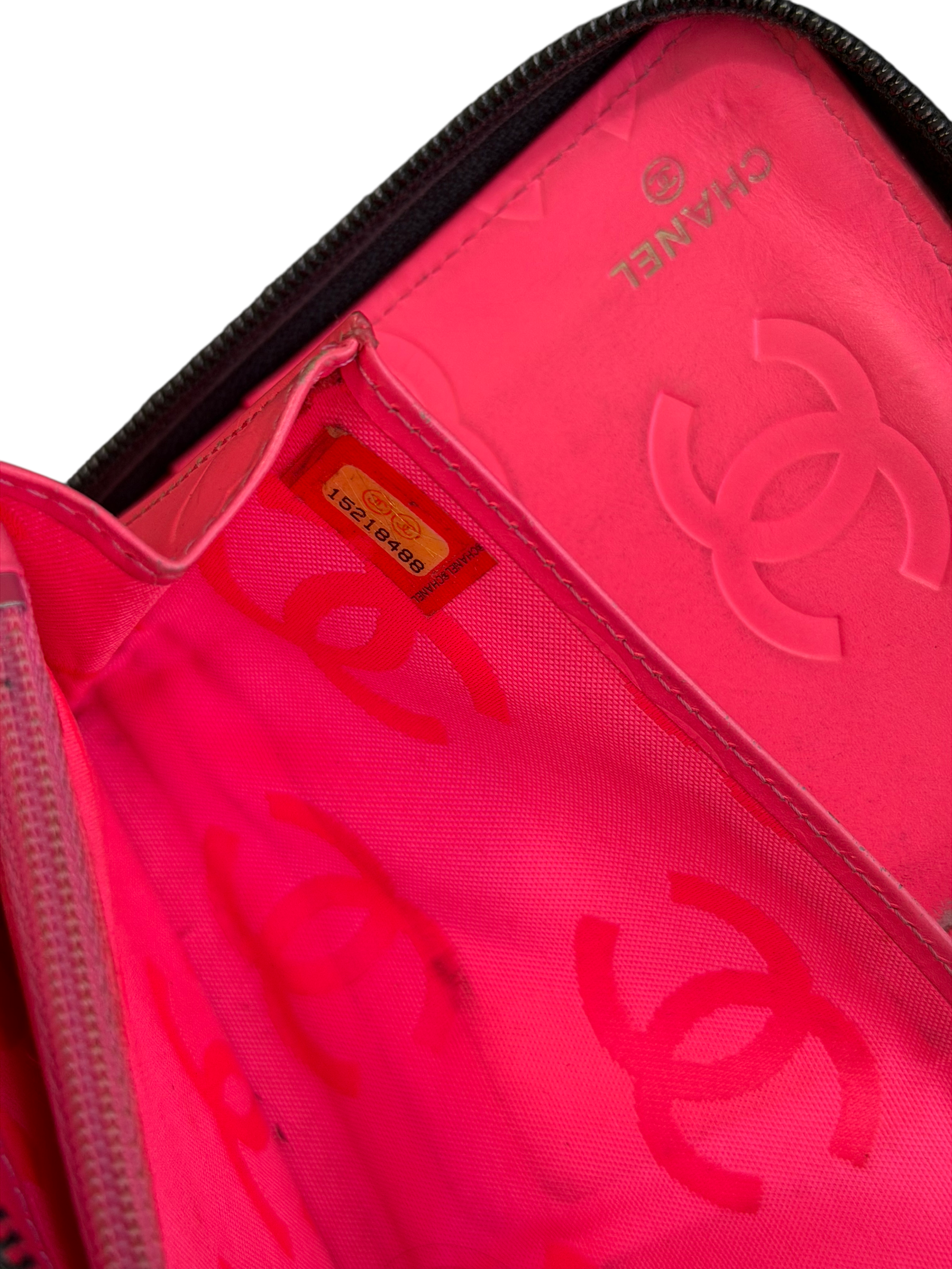 chanel 2000s black cambon wallet clutch
