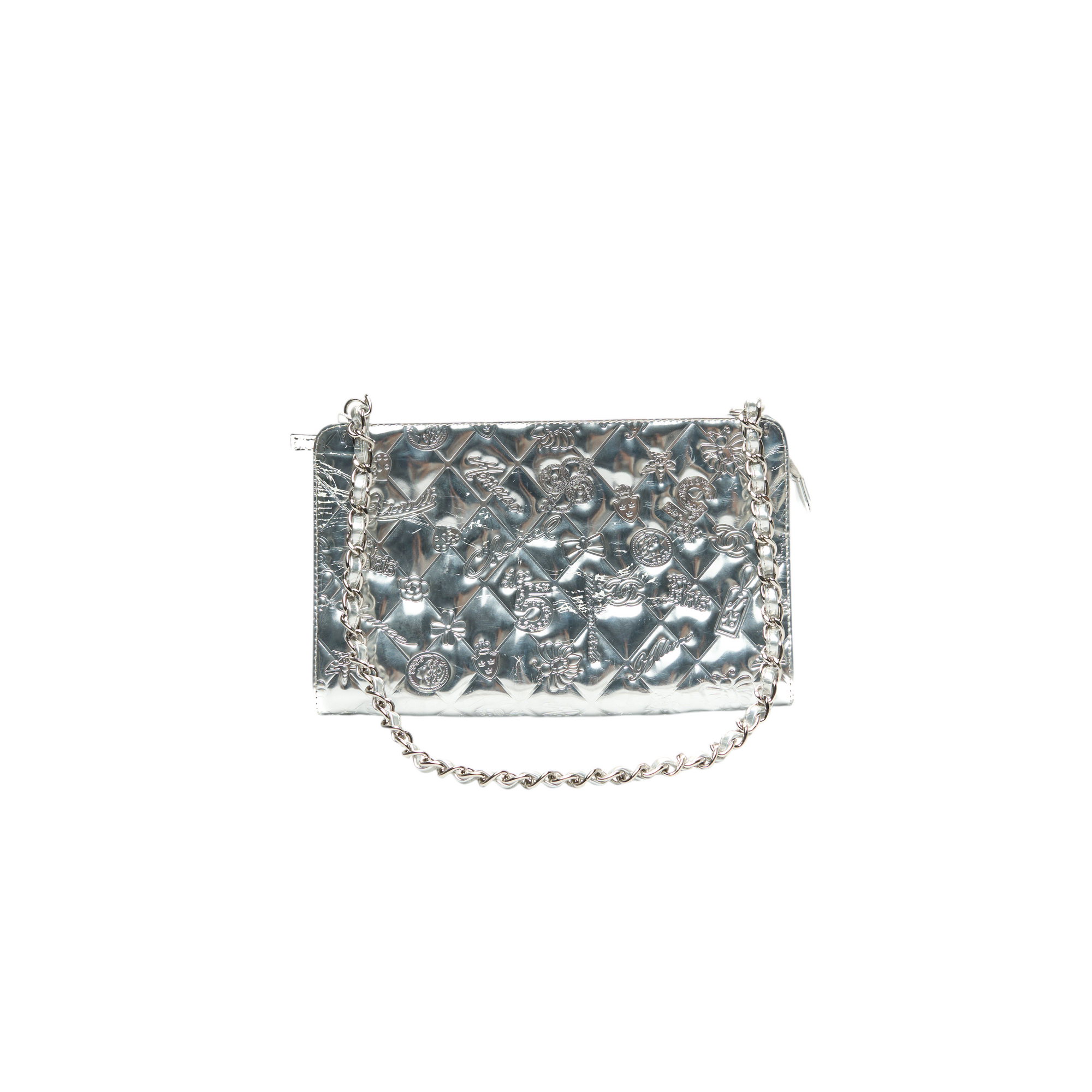 chanel 2000s silver lucky charms bag