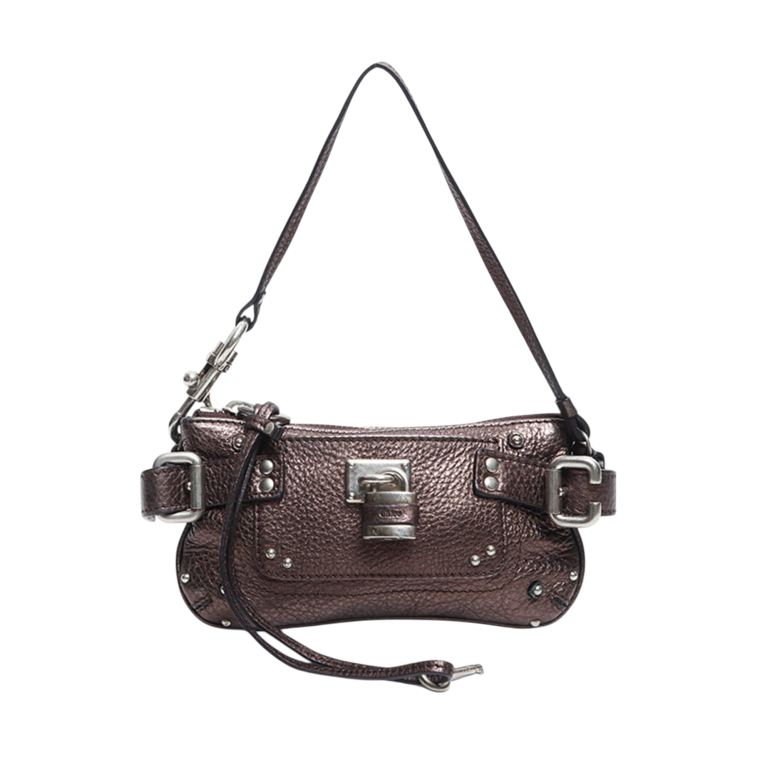 chloé 2000s purple paddington bag