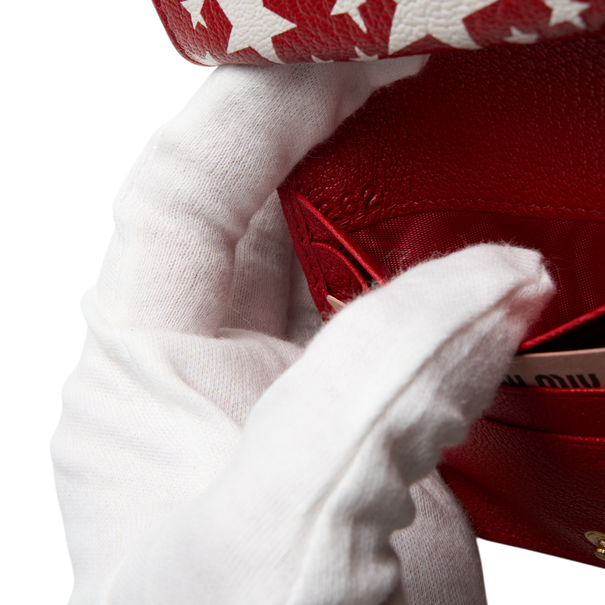 miu miu red star wallet
