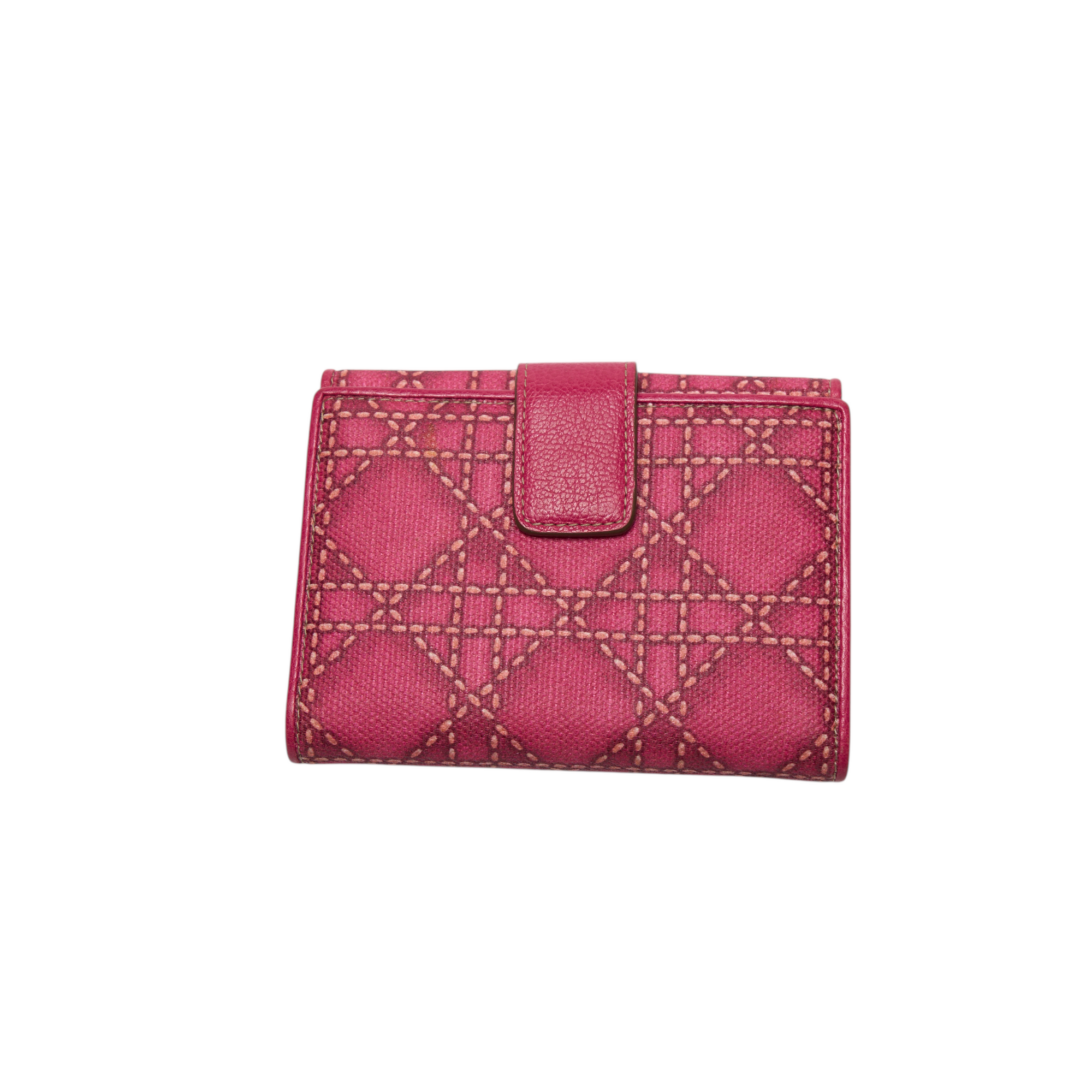 christian dior 2000s hot pink wallet