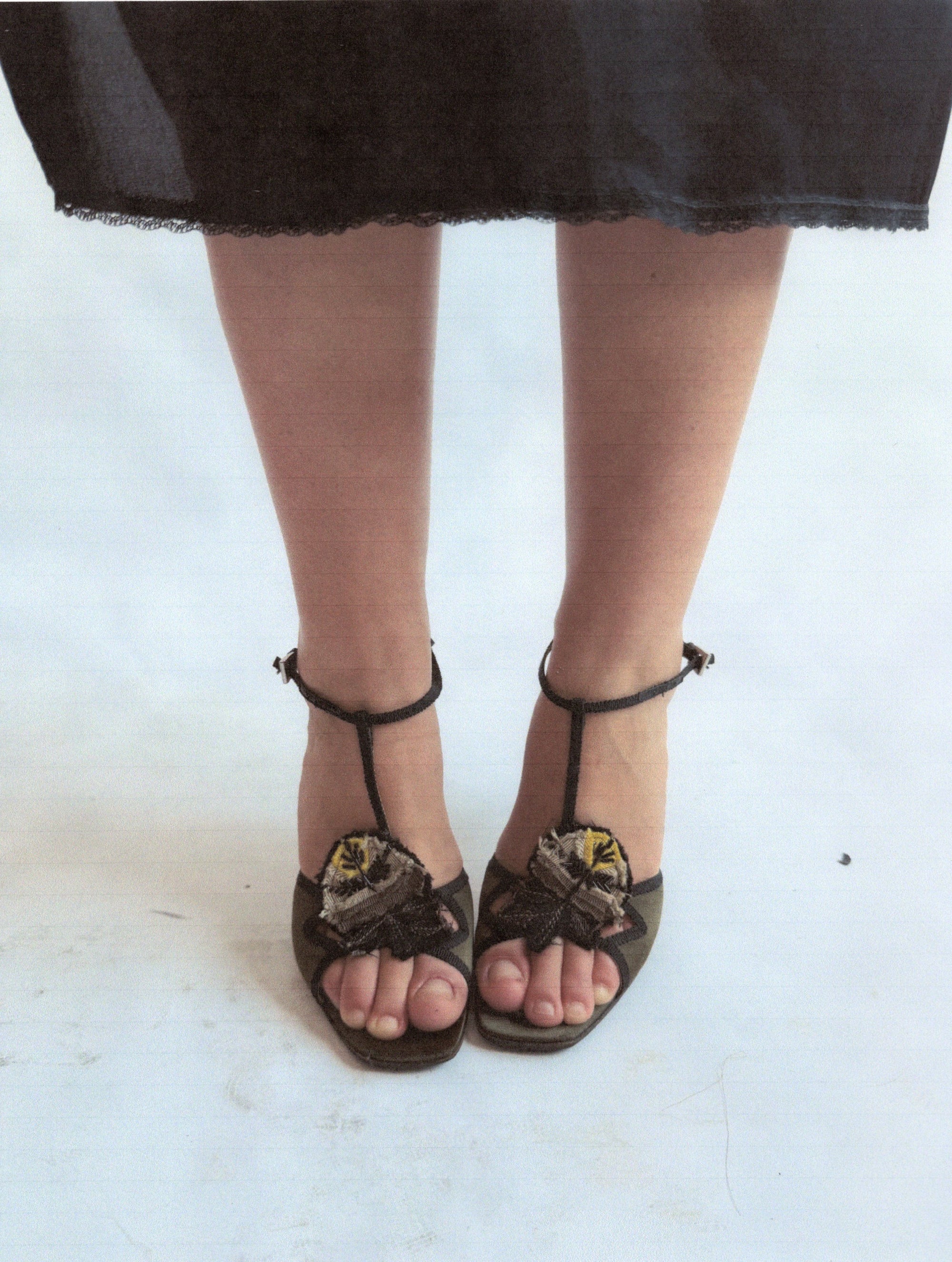 prada 2000s green heels