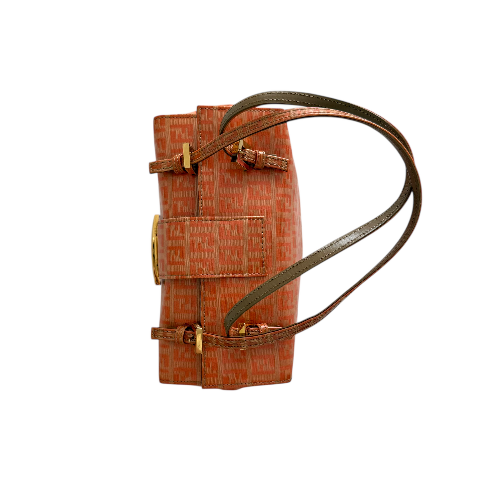 fendi 2000s orange baguette bag