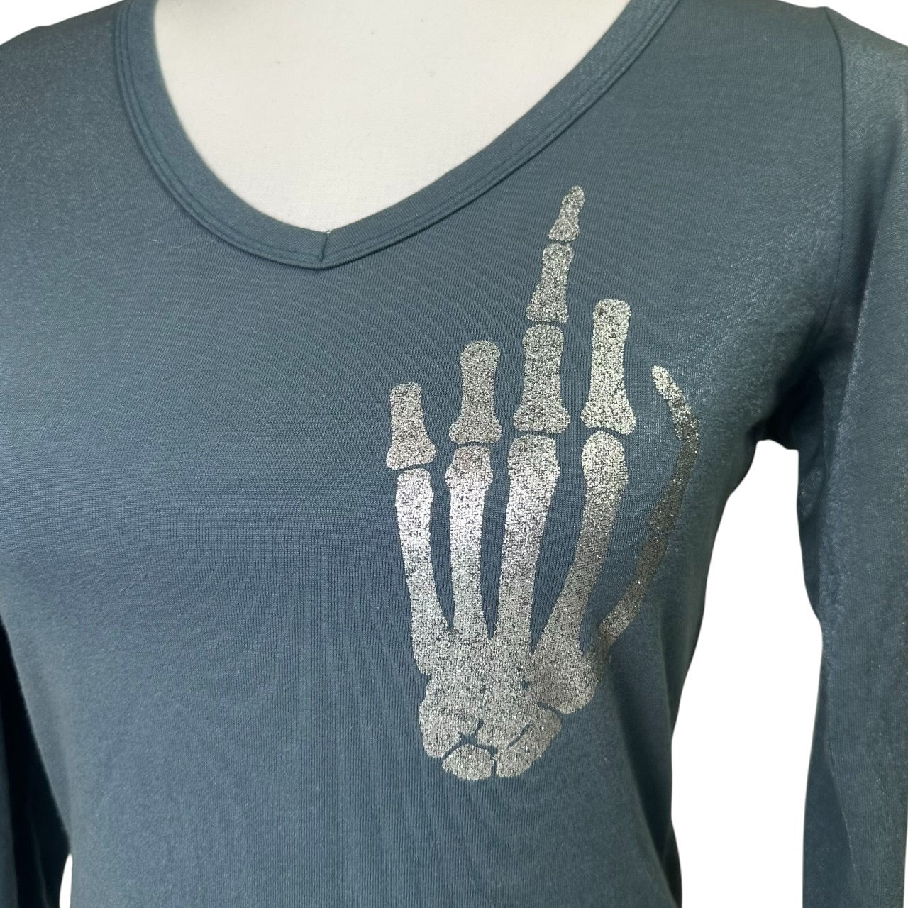 hysteric glamour 2000s gray long sleeve top