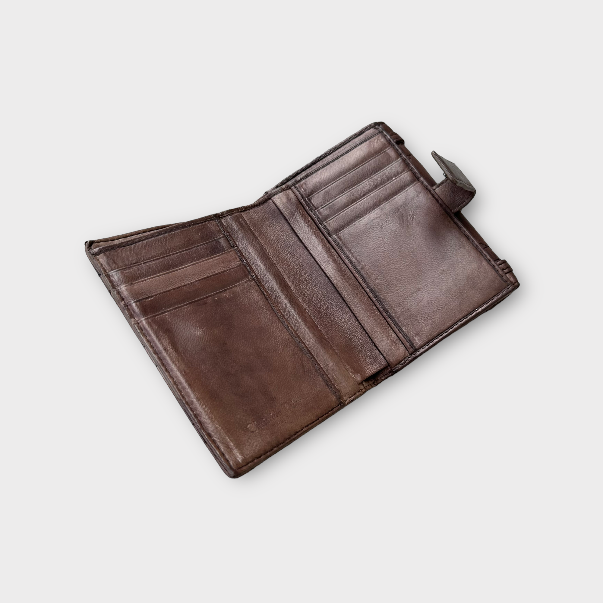 christian dior 2000s brown wallet