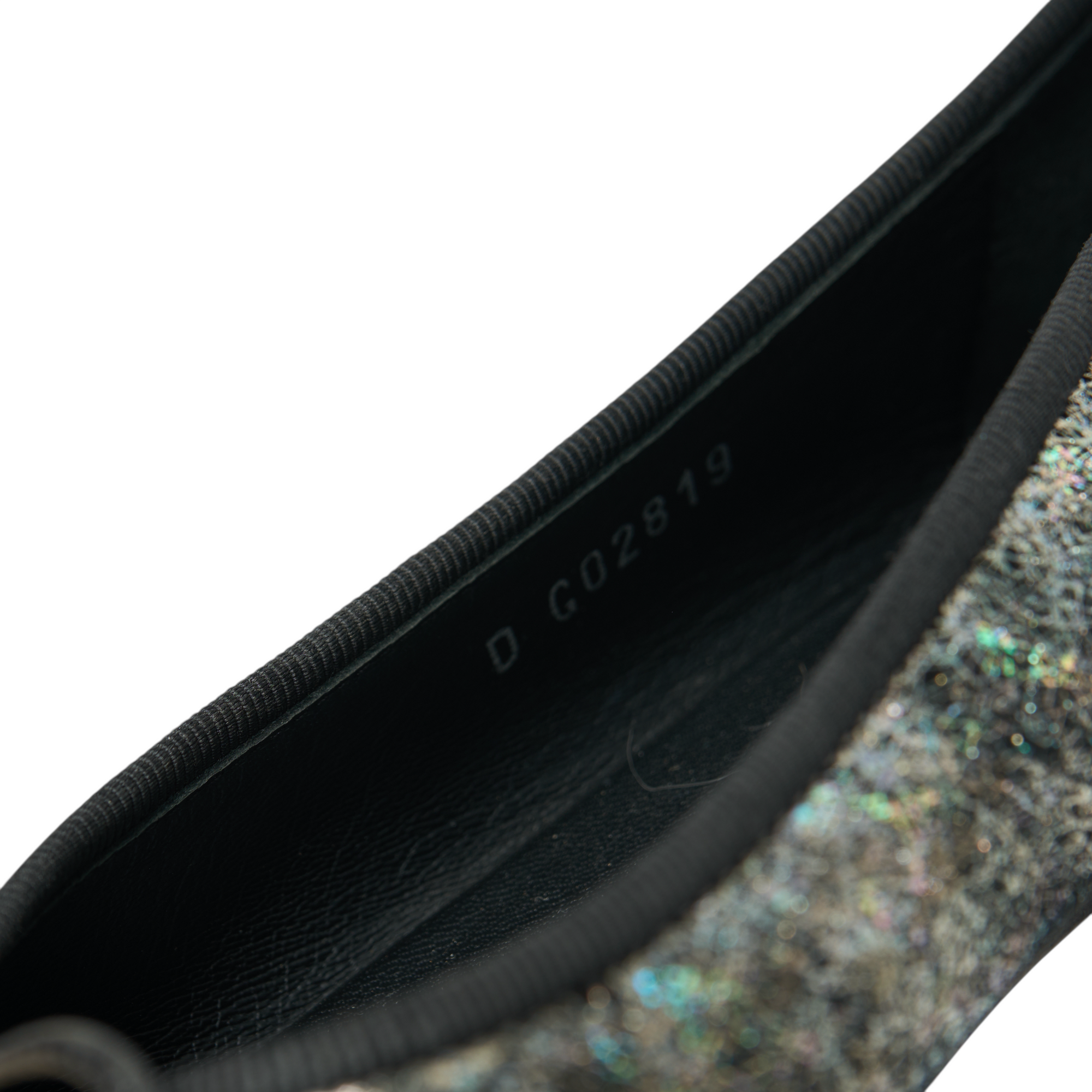 chanel metallic ballerina flats