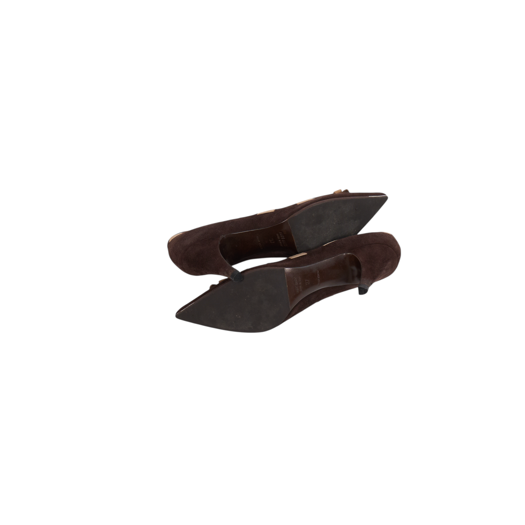 miu miu 2000s brown bow heels