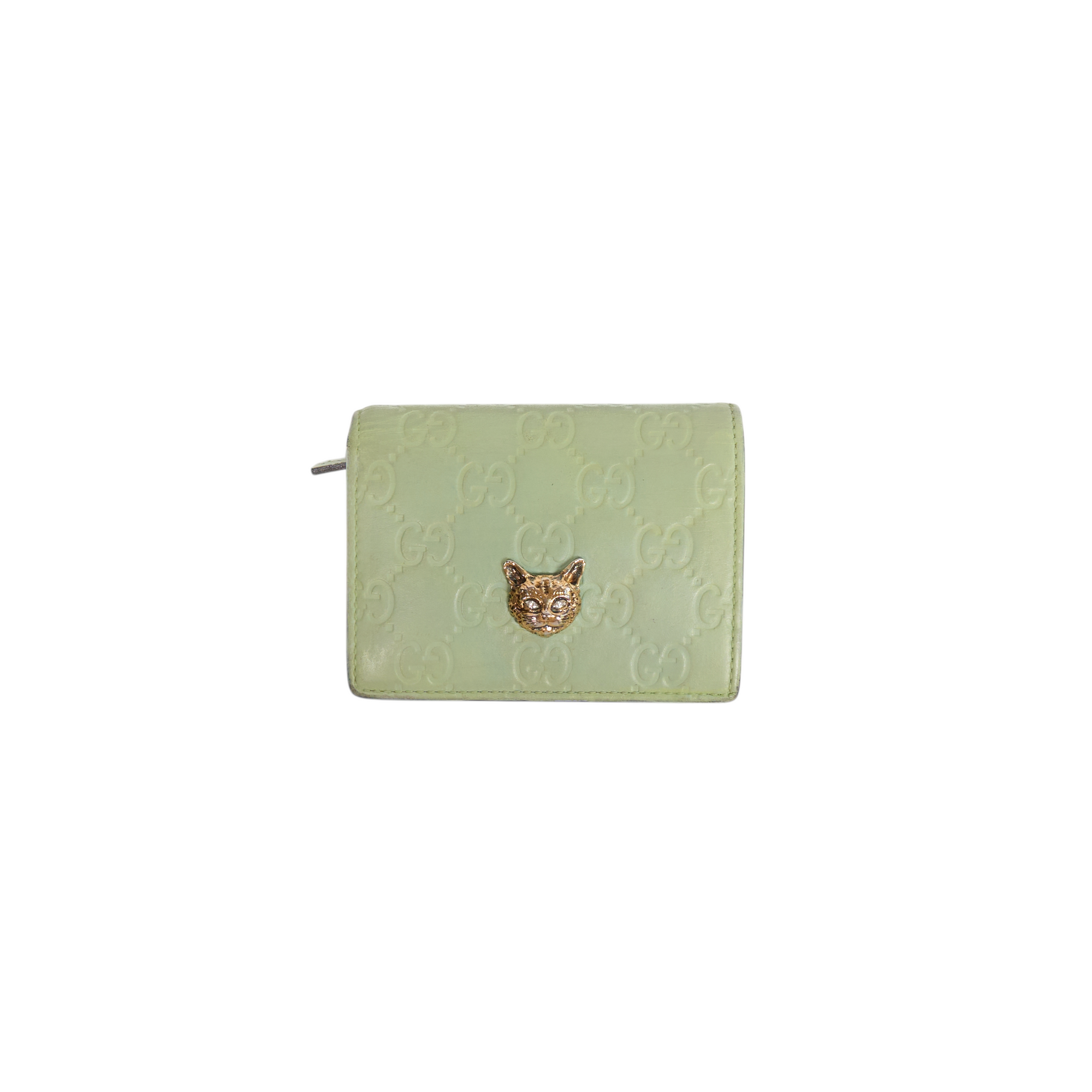 gucci green cat wallet