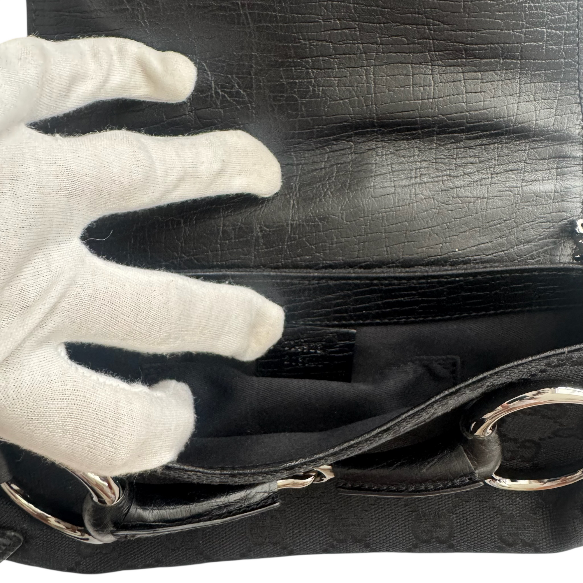gucci 2000s mini black horsebit bag