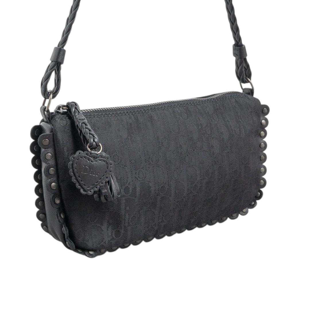 christian dior 2000s black trotter bag