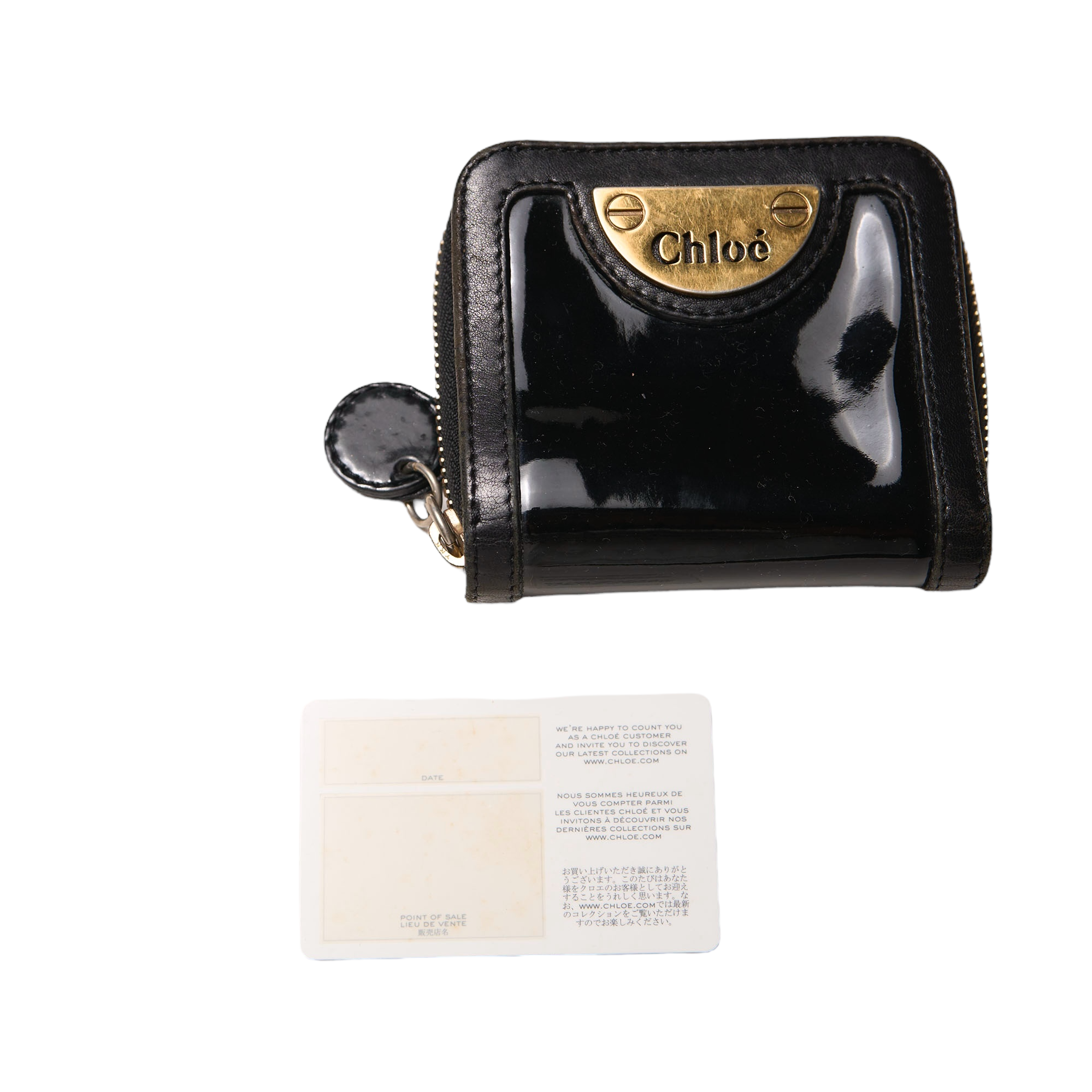 chloé 2000s black wallet