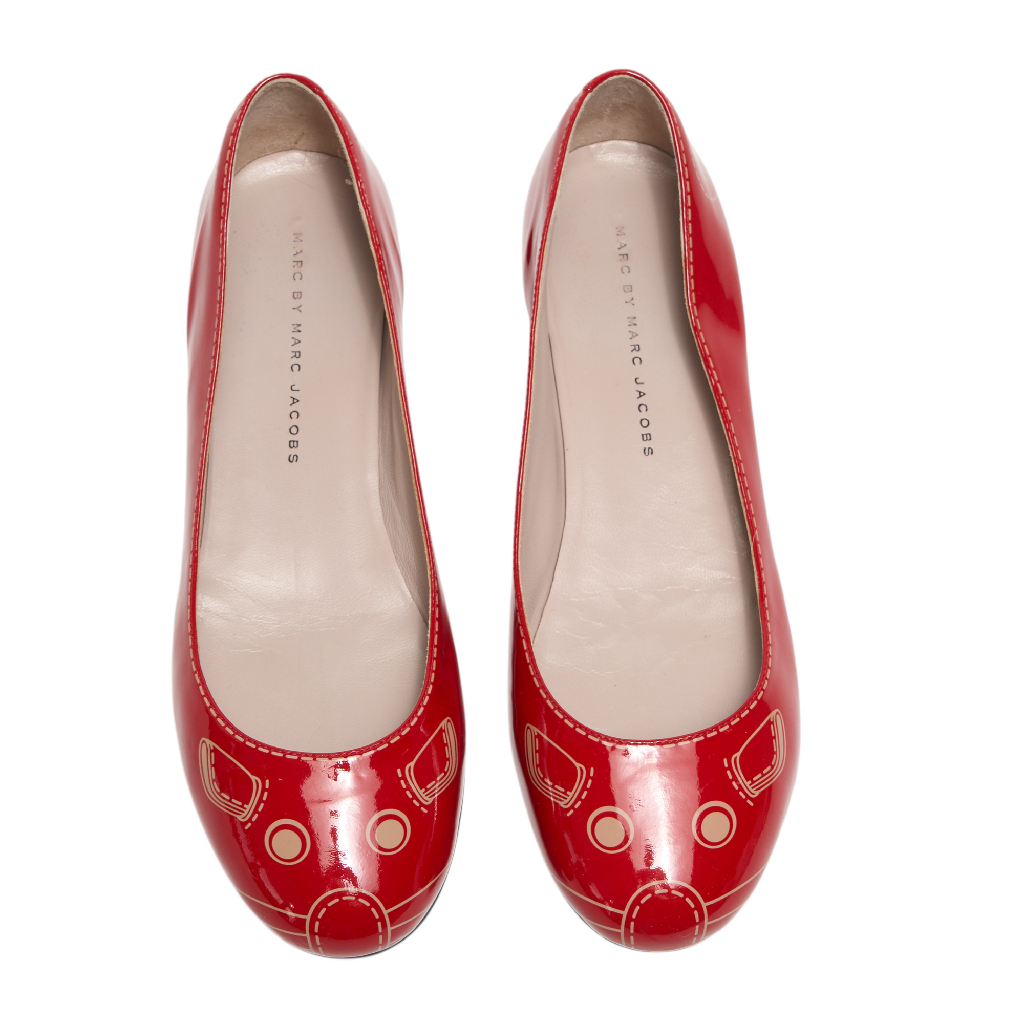 marc jacobs red mouse ballet flats