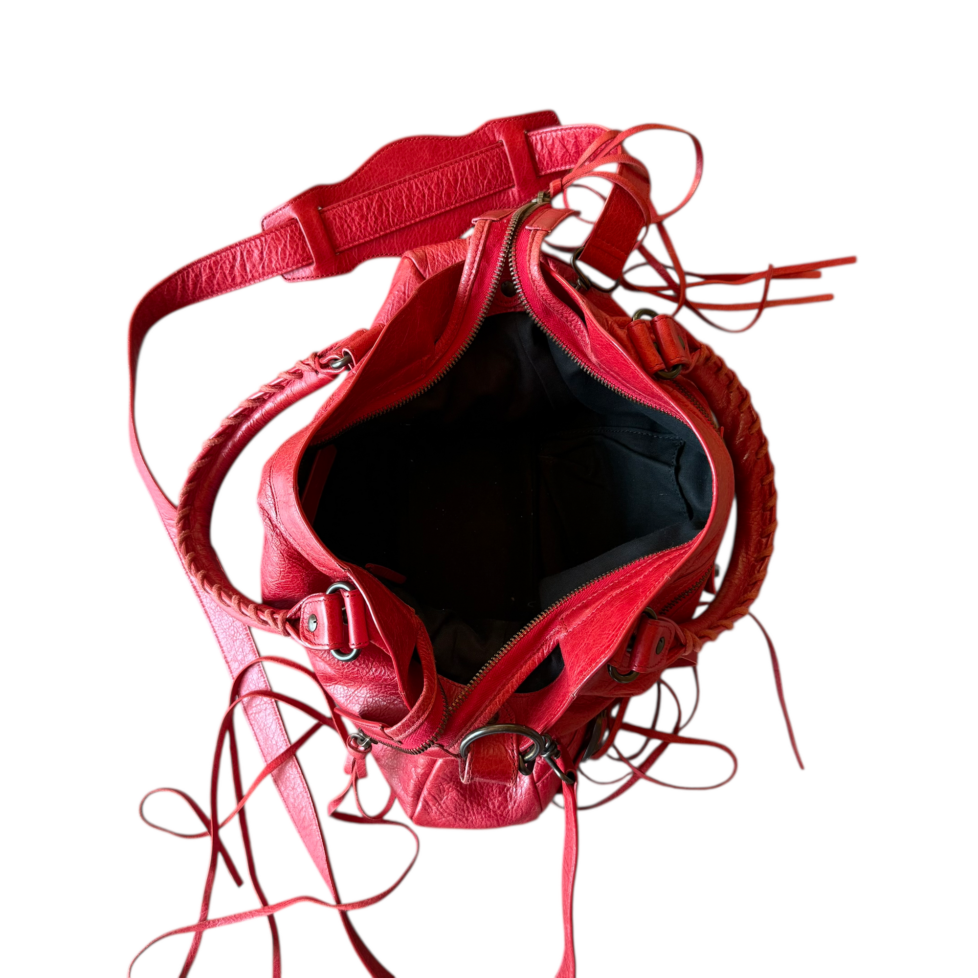 balenciaga red city bag