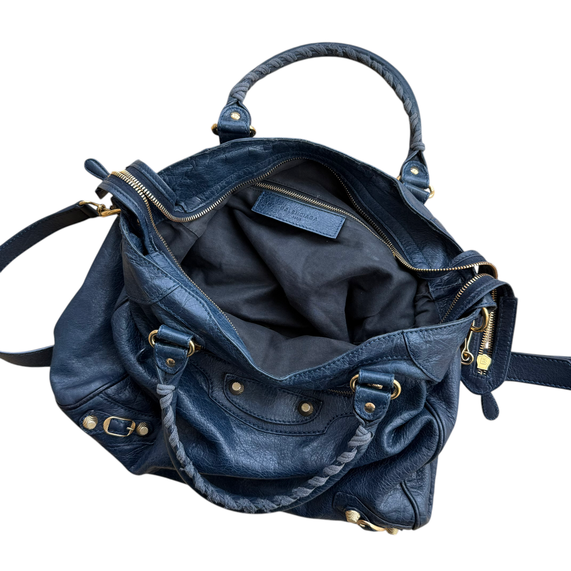 balenciaga blue city bag