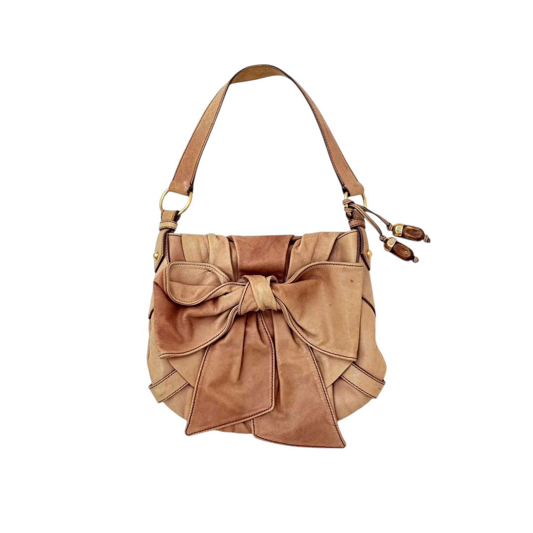 yves saint laurent 2000s brown shoulder bag