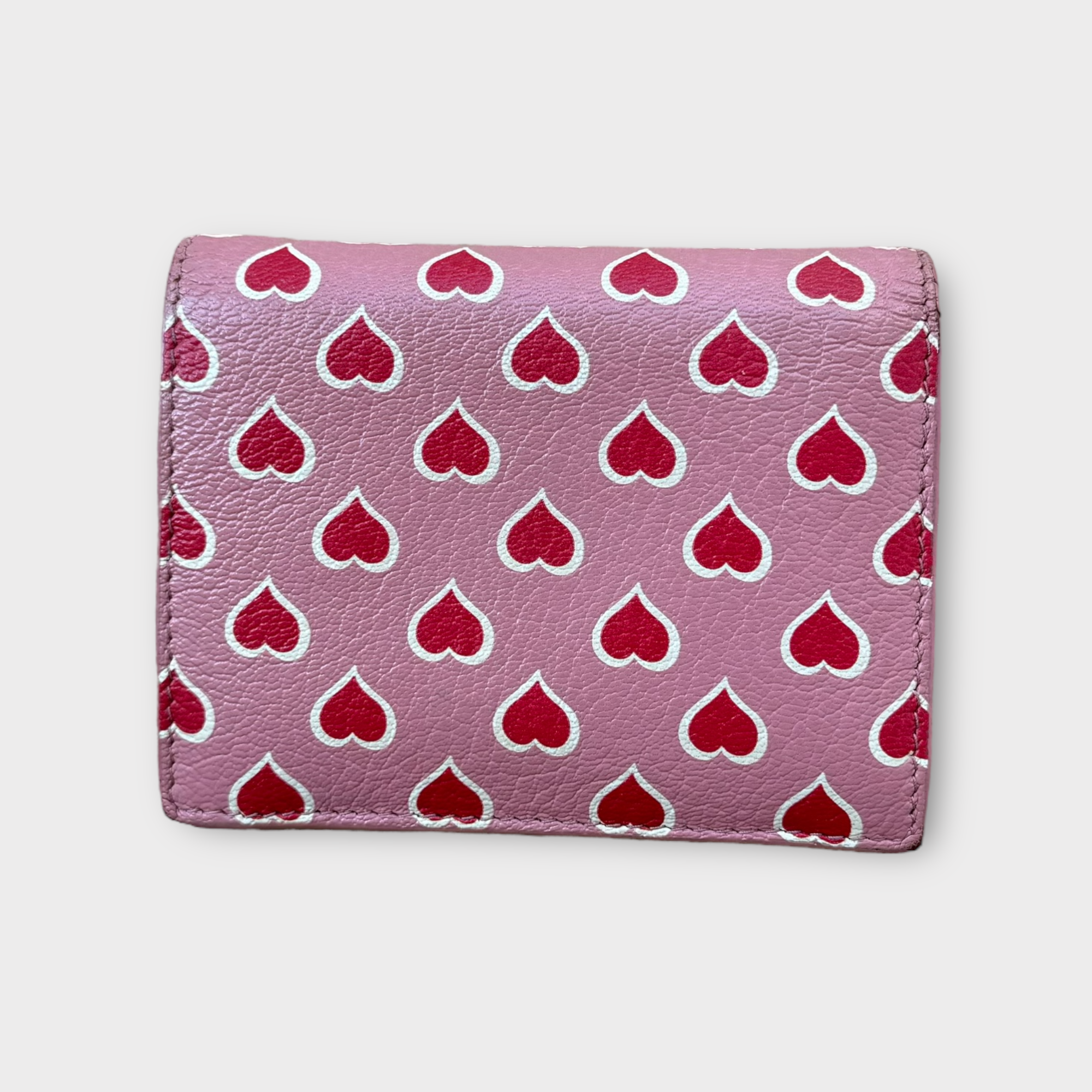 miu miu pink heart wallet