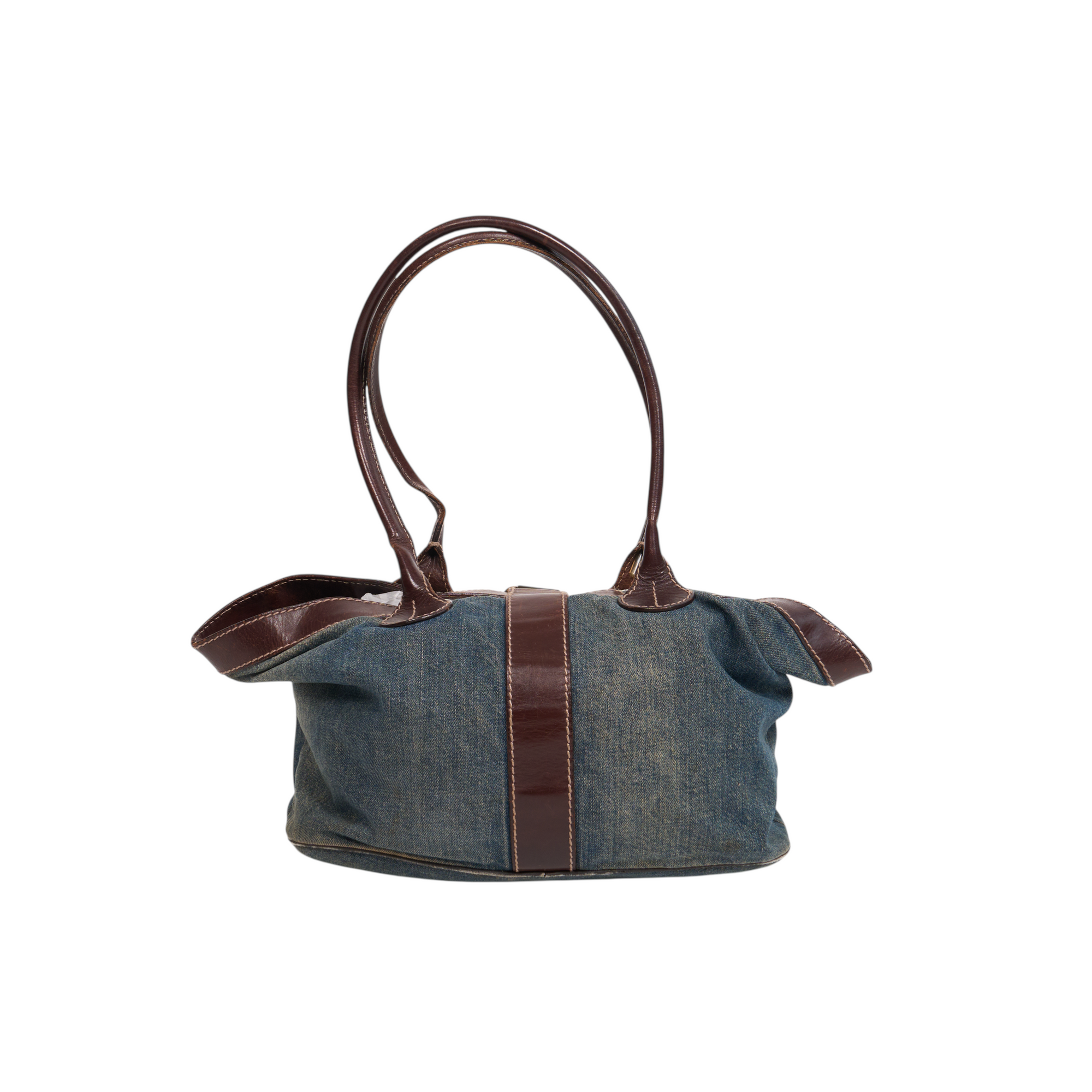 fendi 2000s denim tote bag