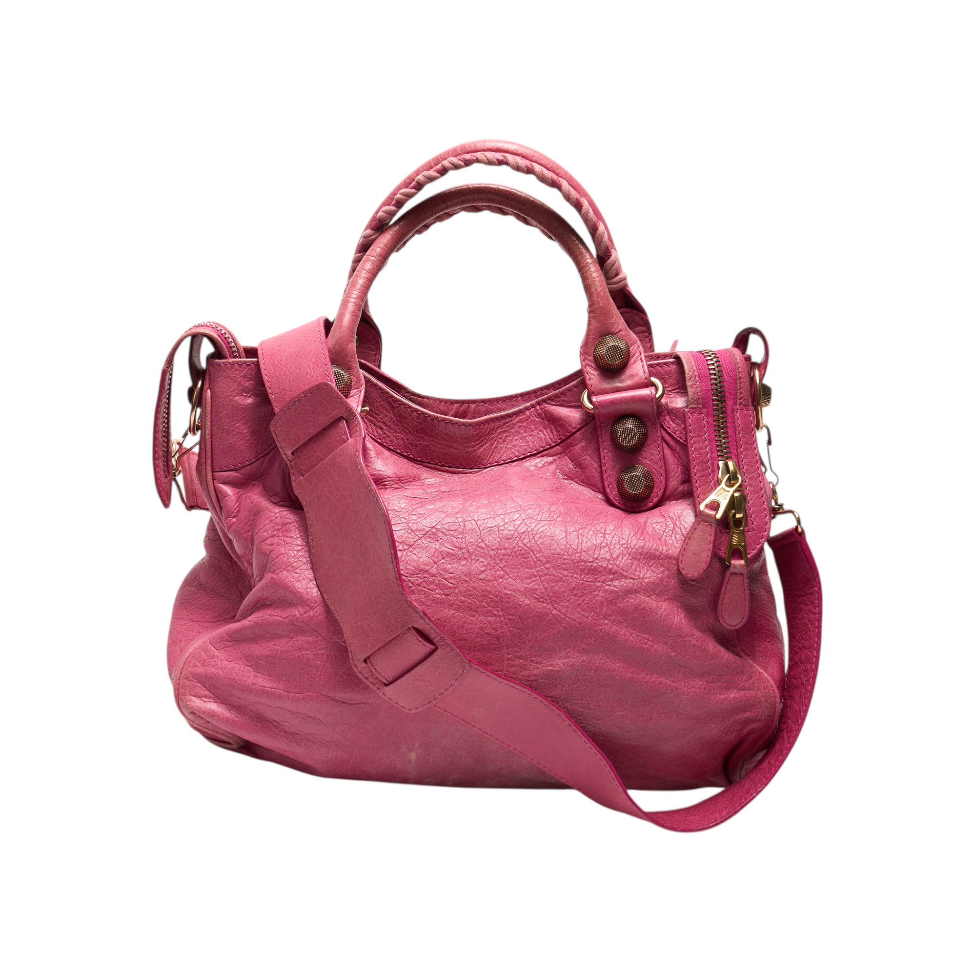 balenciaga 2000s hot pink velo bag