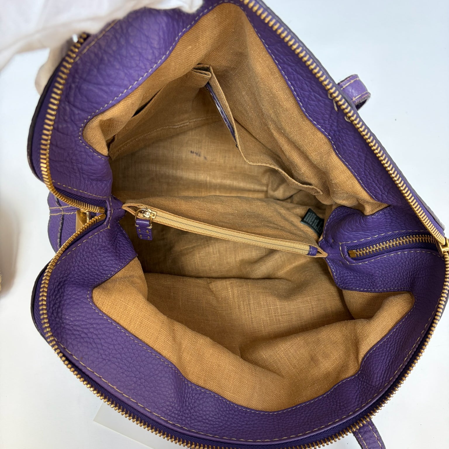 fendi 2000s purple shoulder bag