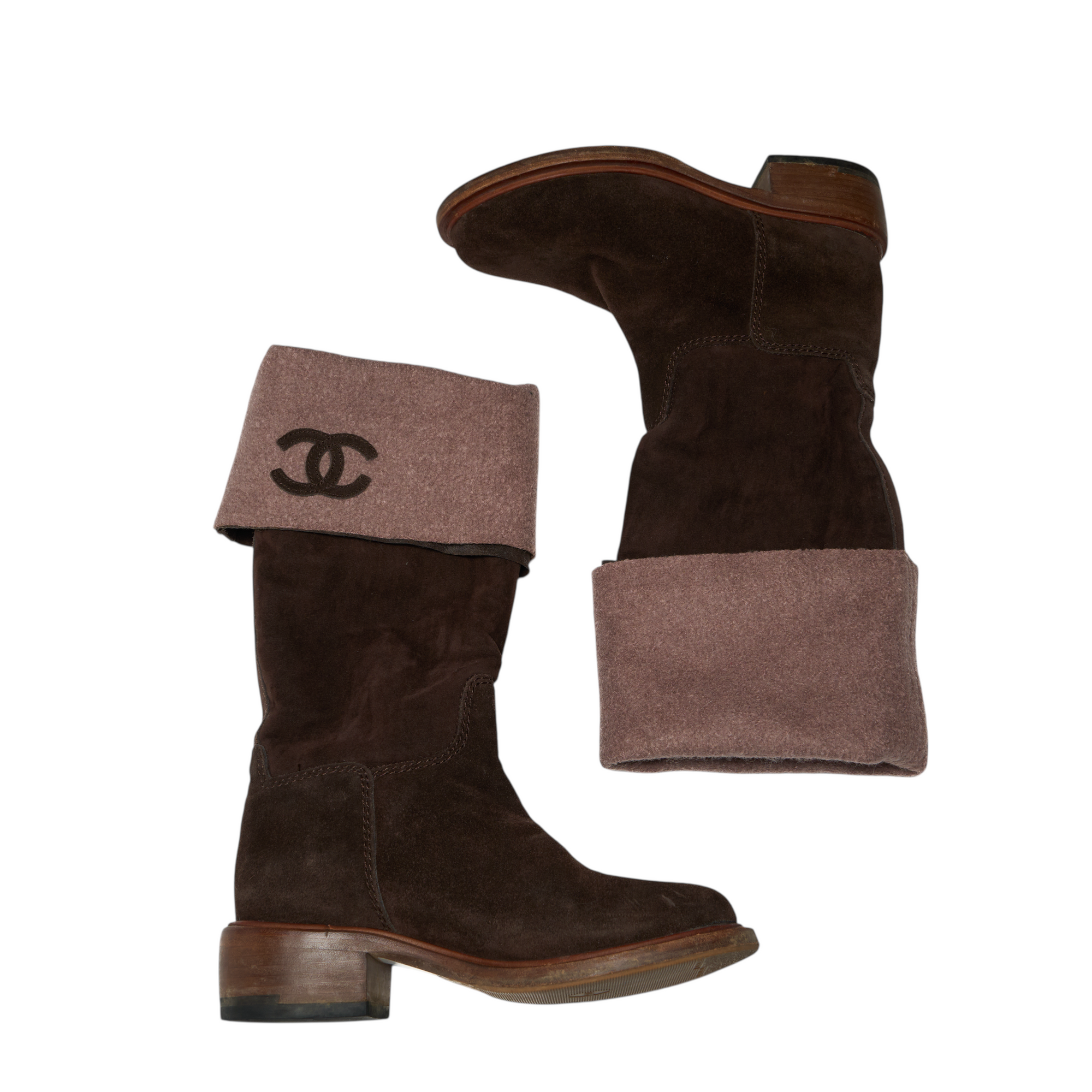chanel 2000s brown boots