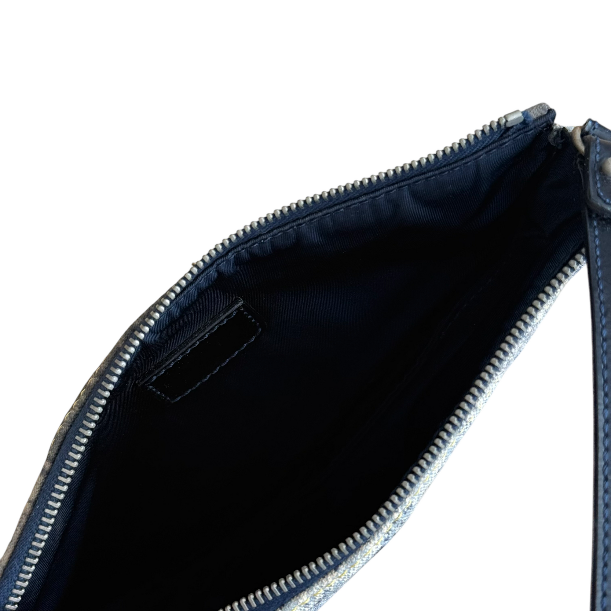 christian dior 2000s denim saddle bag