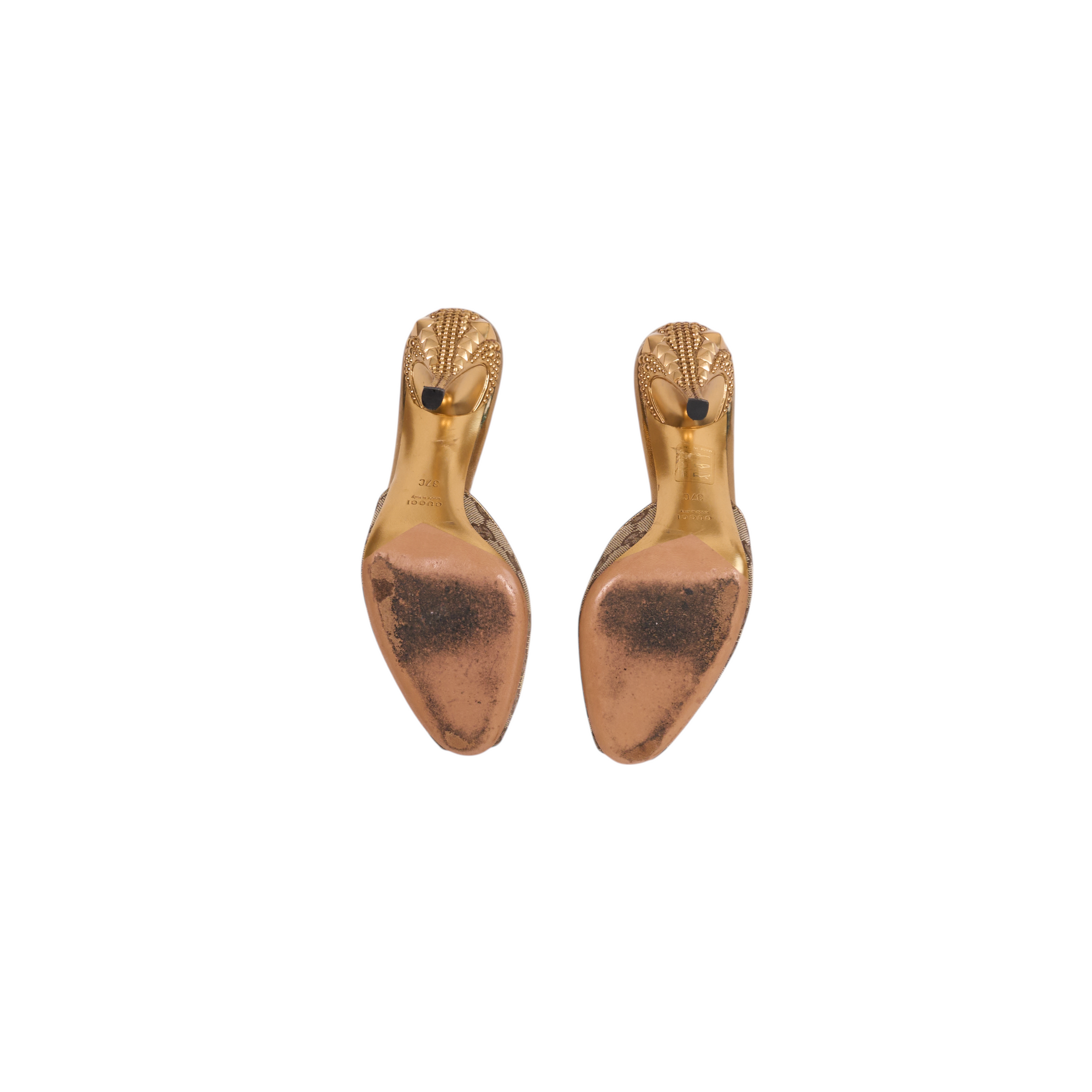 gucci 2000s monogram heels