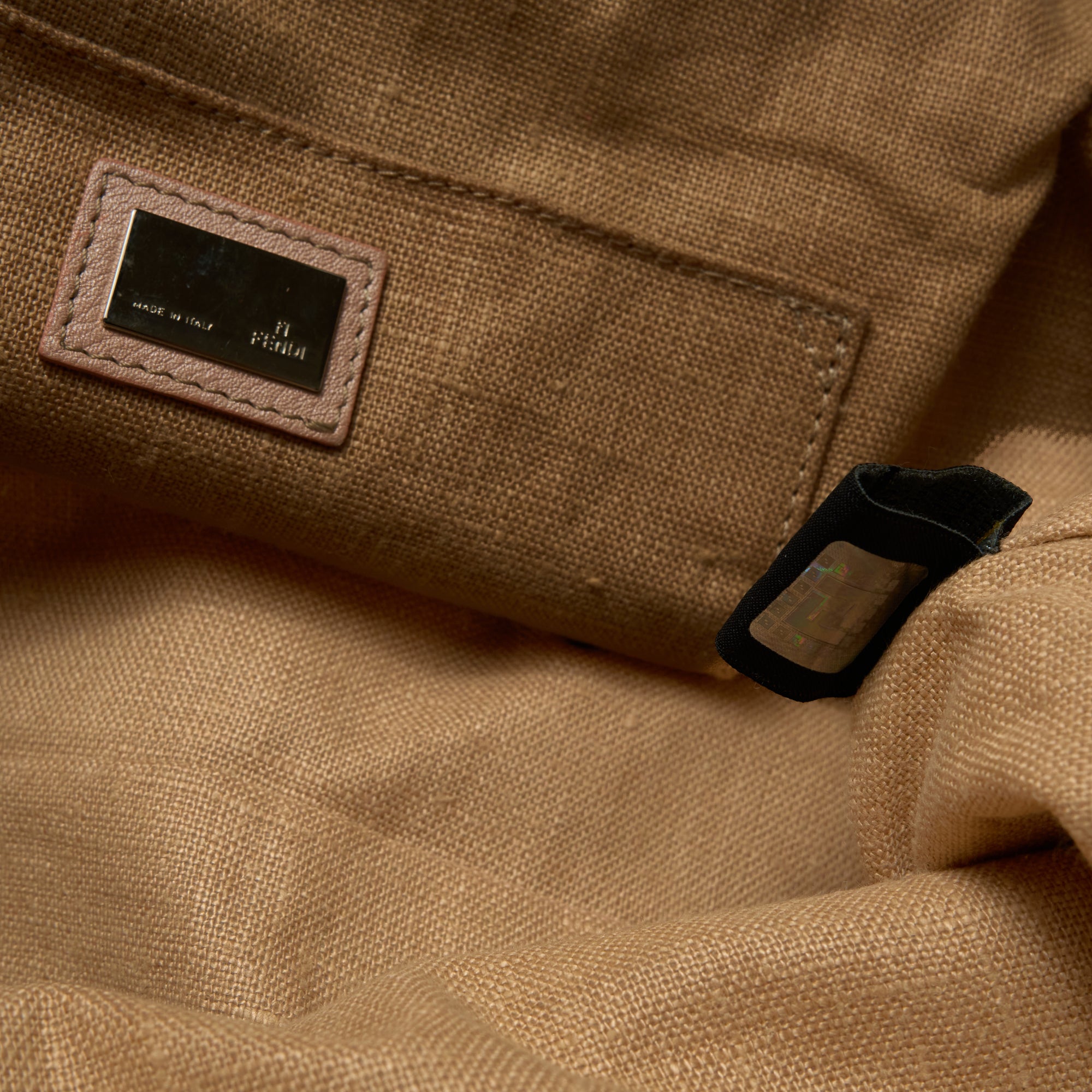 fendi 2000s tan and pink hand bag