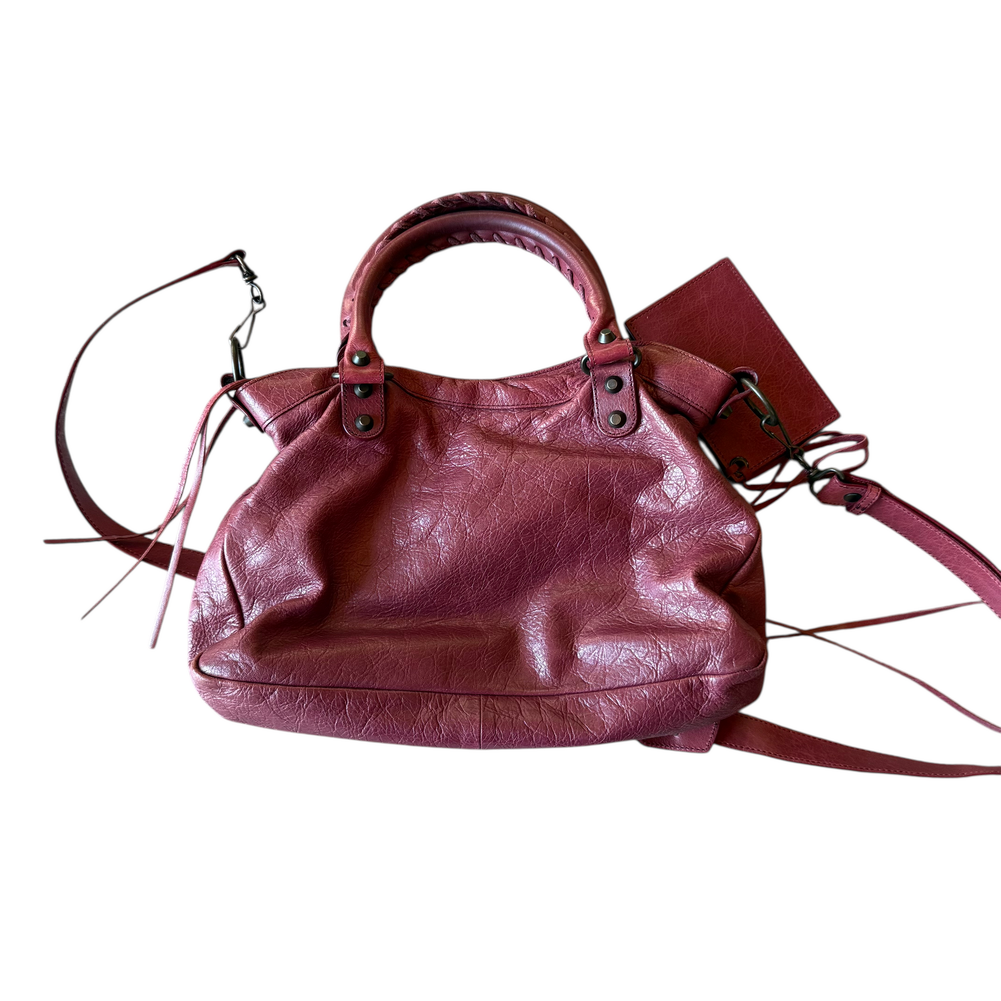 balenciaga 2000s red city bag