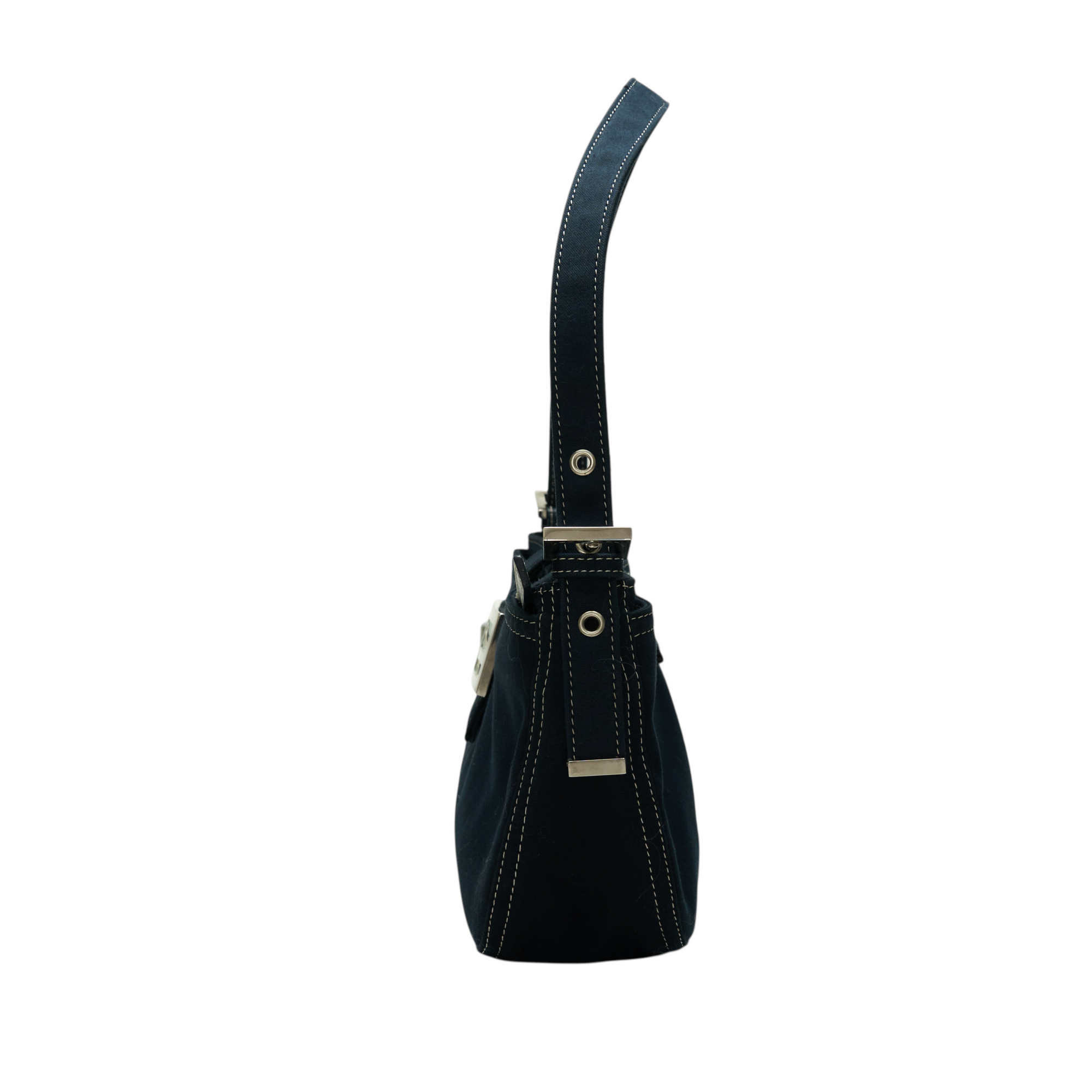 fendi 2000s navy baguette bag