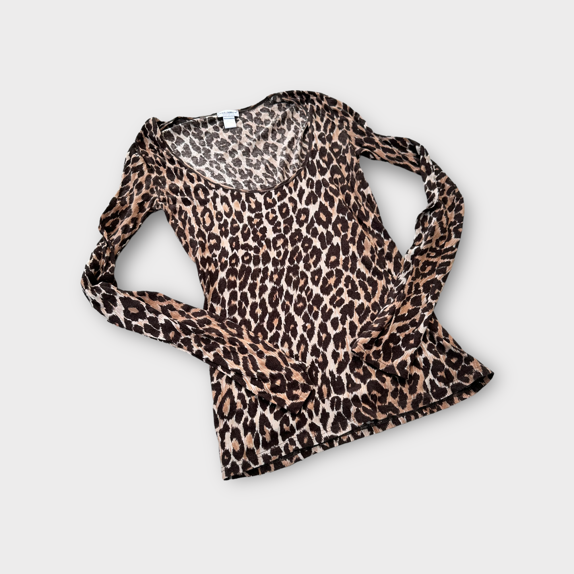 dolce & gabbana leopard long sleeve top