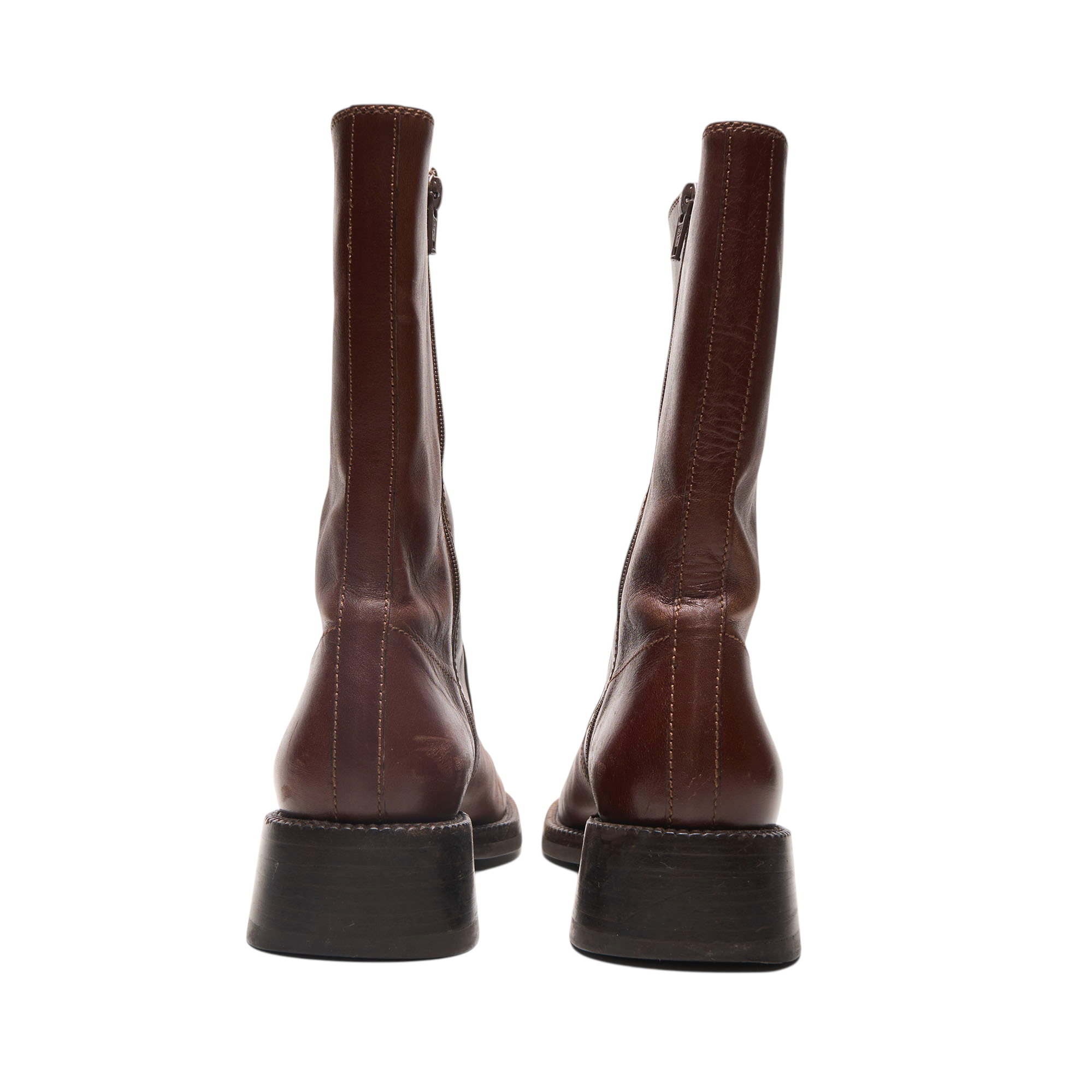 prada 2000s brown boots