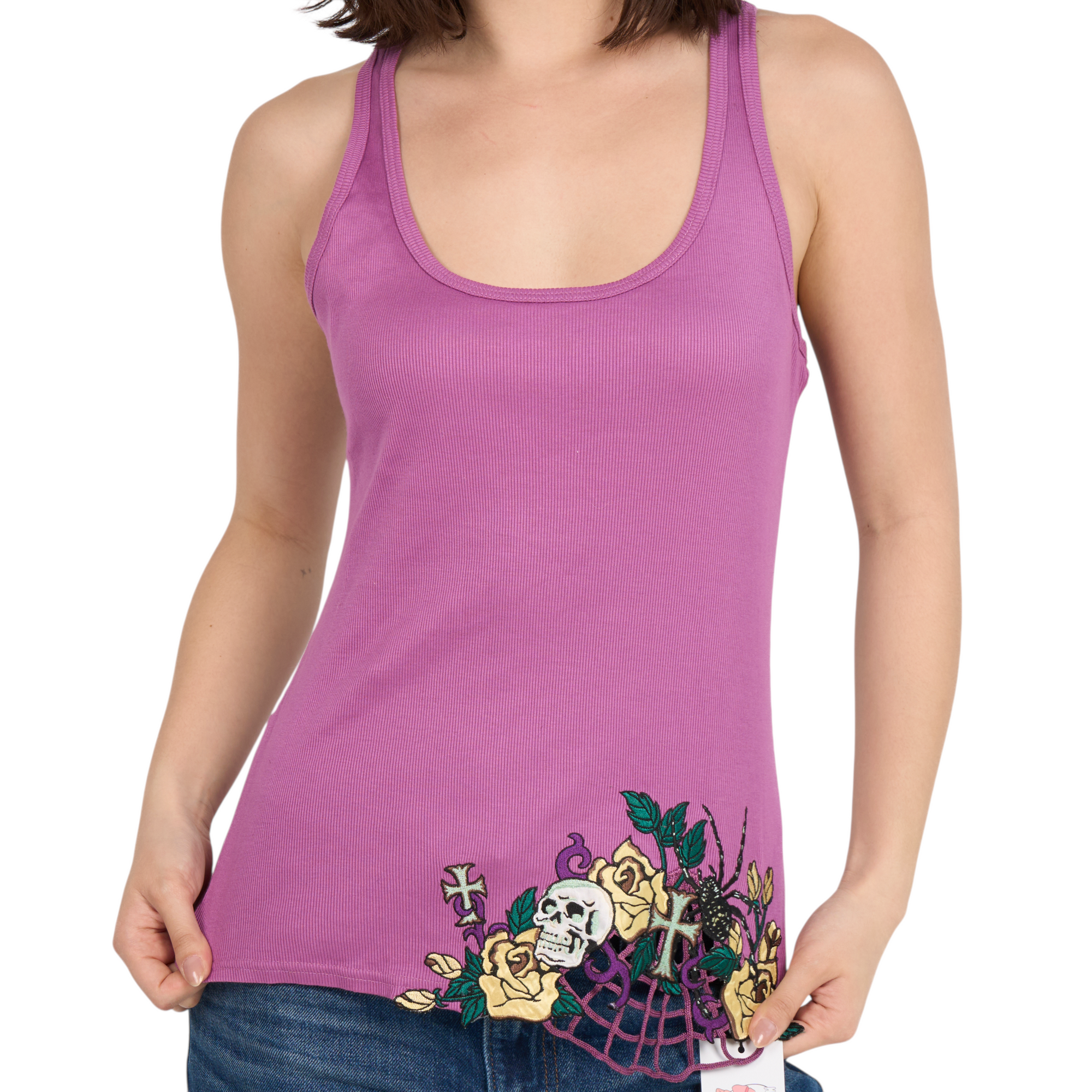 hysteric glamour purple lace tank top