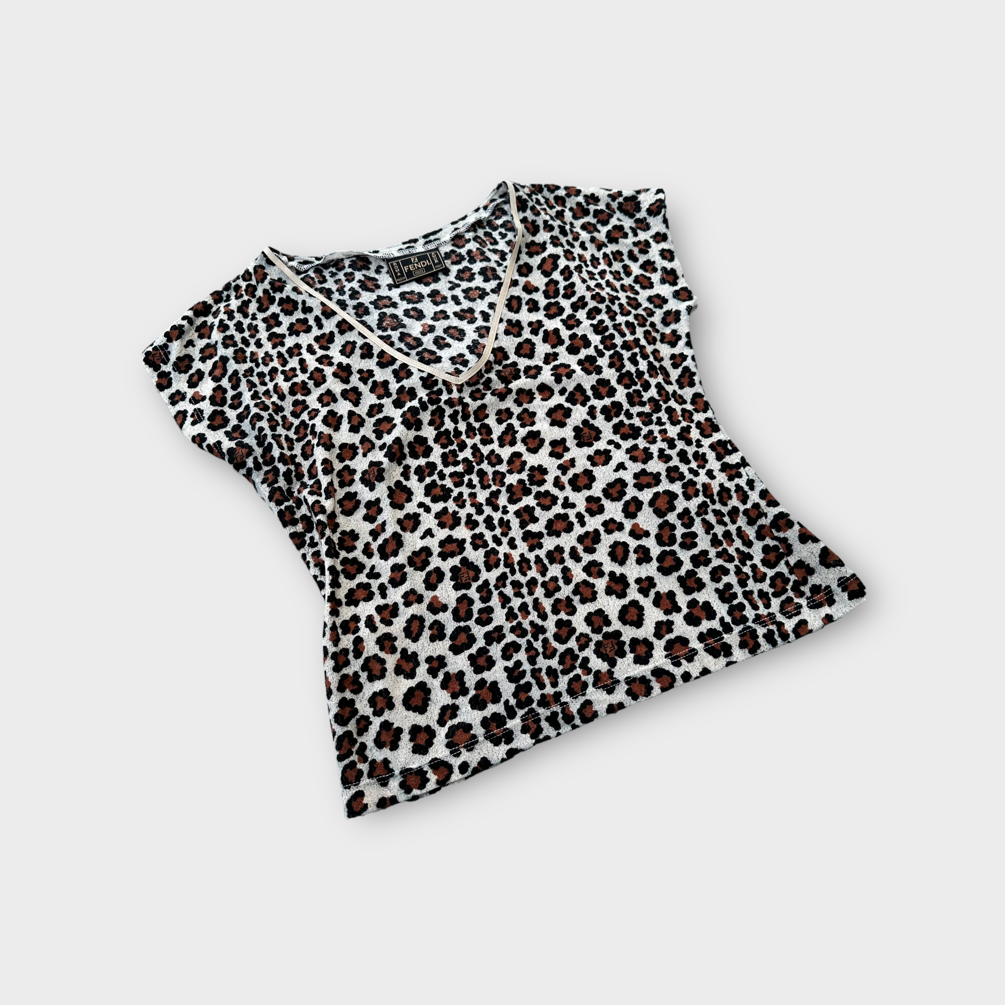 fendi 2000s leopard top