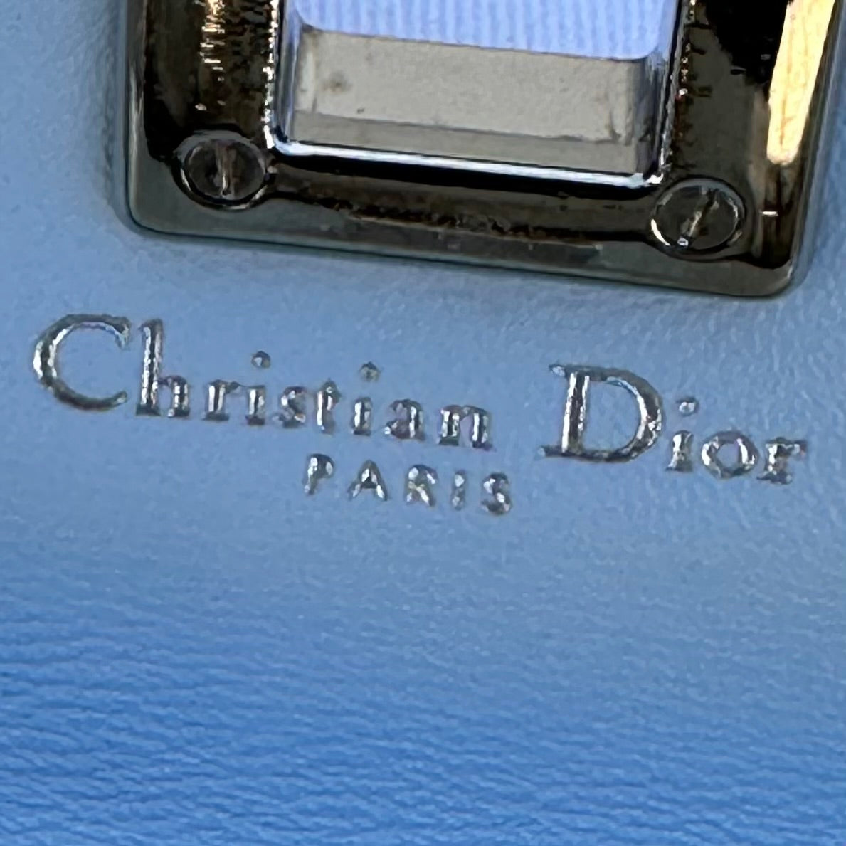 christian dior light blue wallet