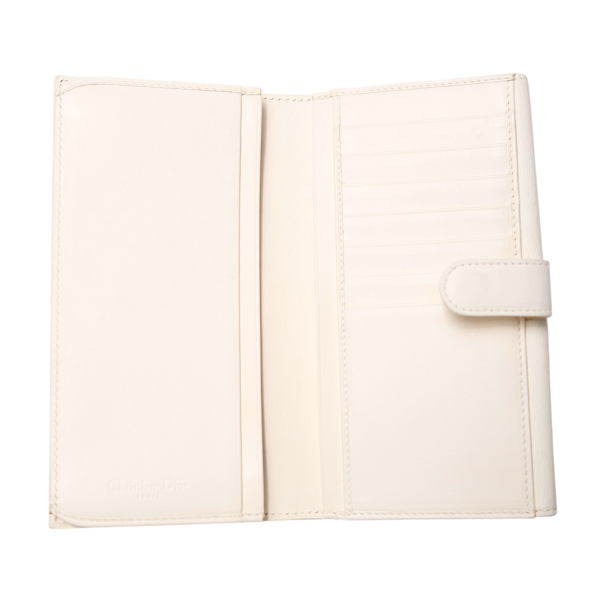 christian dior 2000s cream wallet