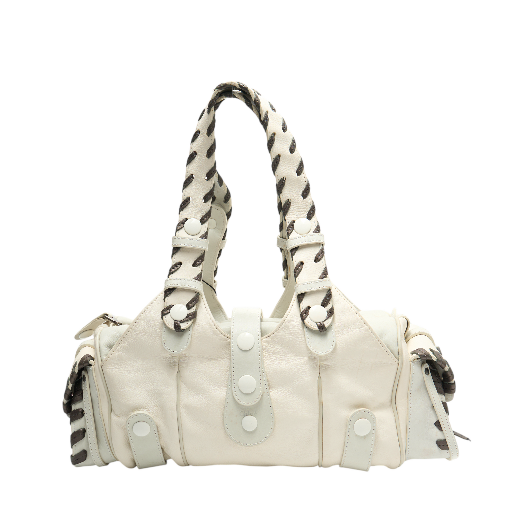 chloé 2000s white silverado bag