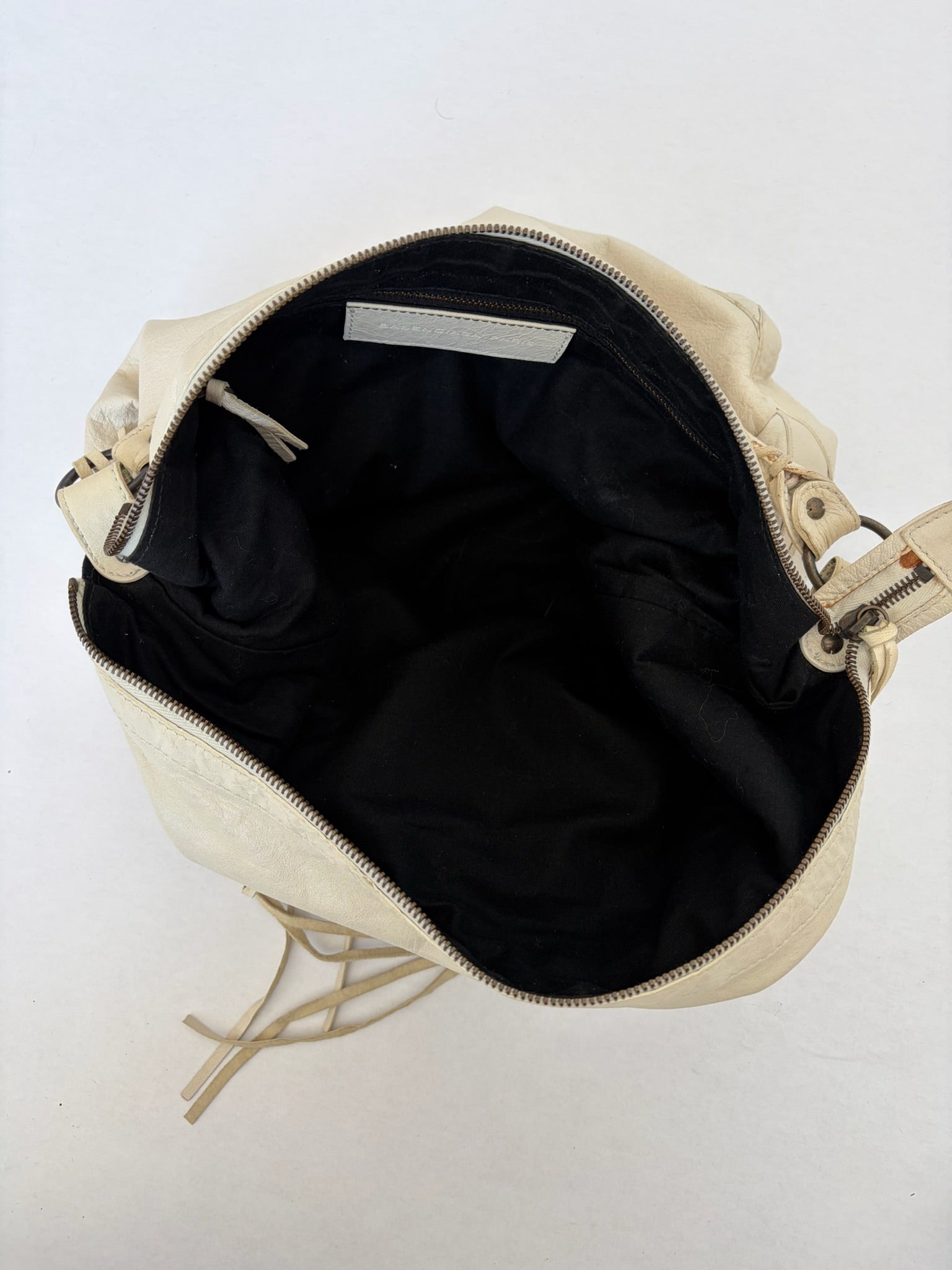 balenciaga 2000s white day bag