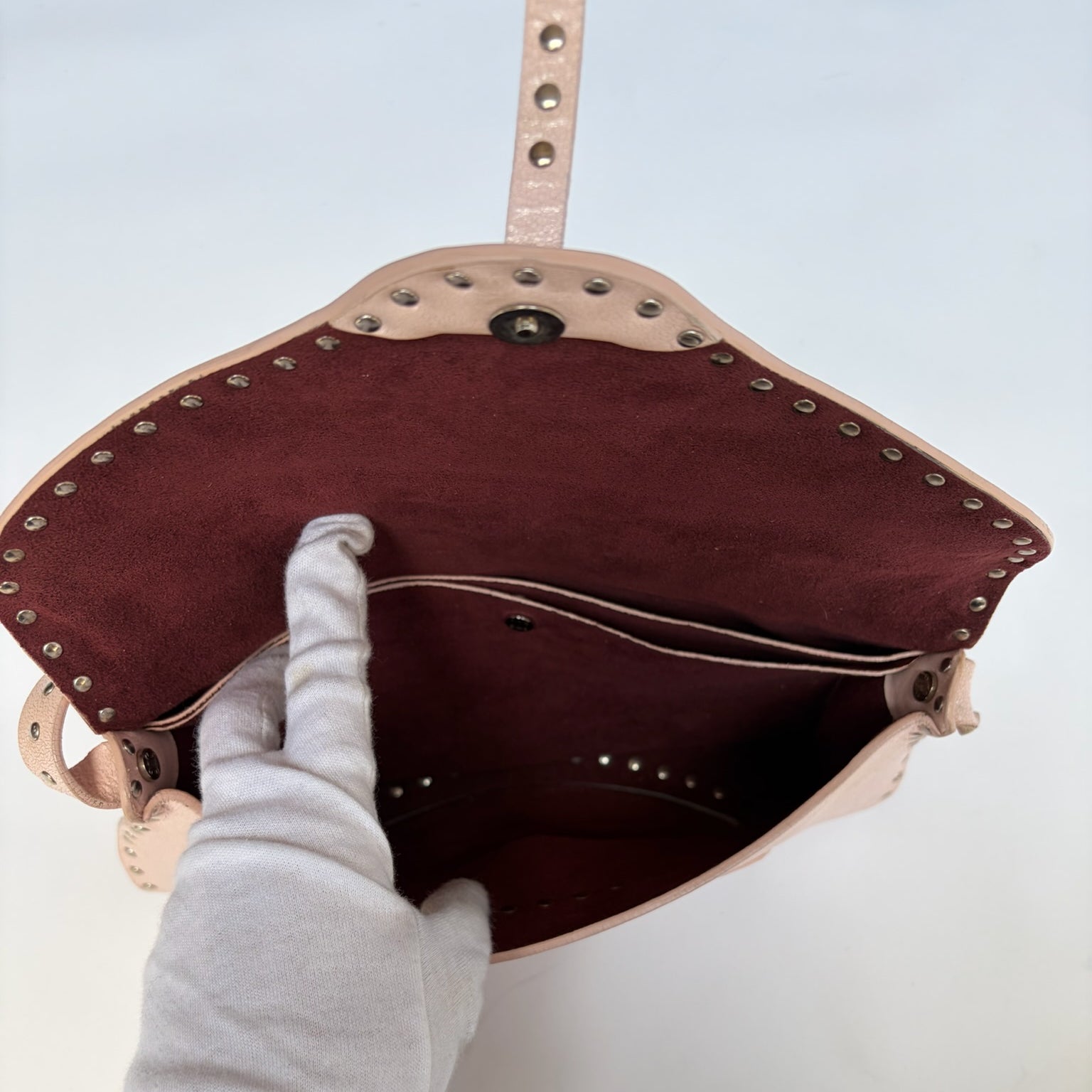 celine 2000s baby pink shoulder bag