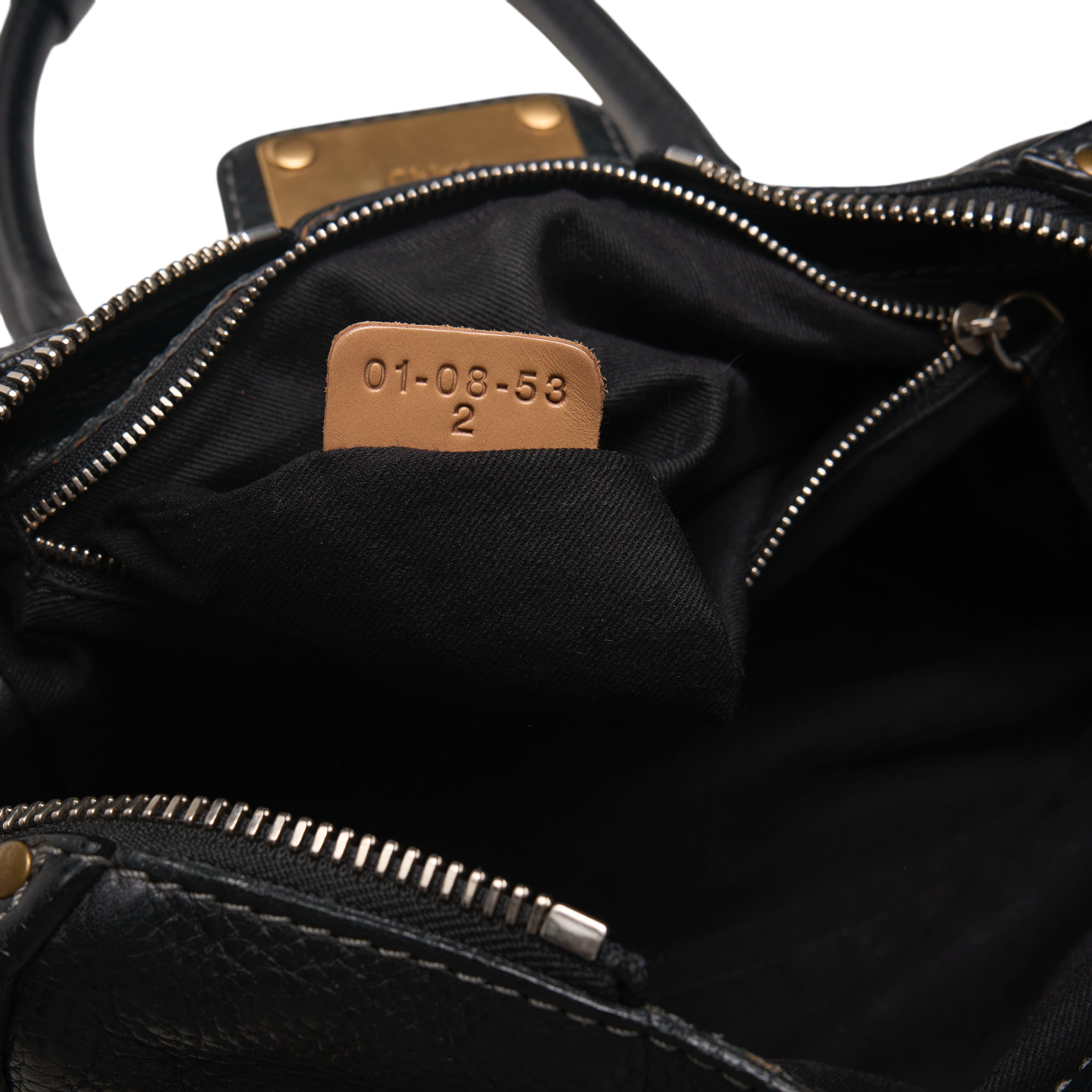 chloé 2000s black small paddington bag