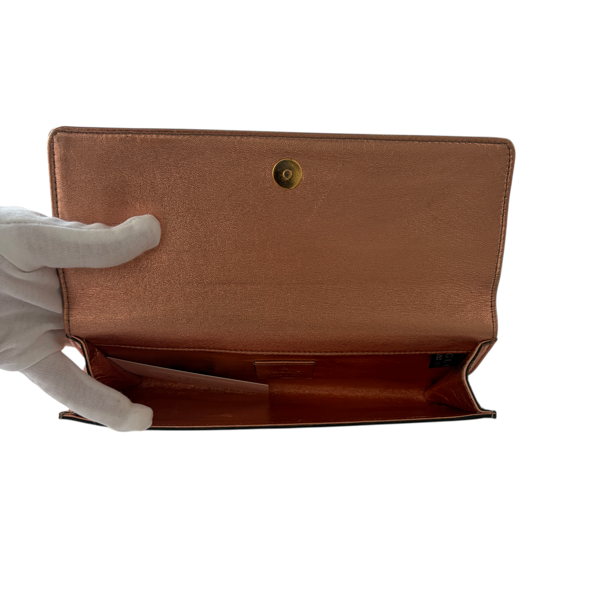 gucci 2000s rose gold wallet