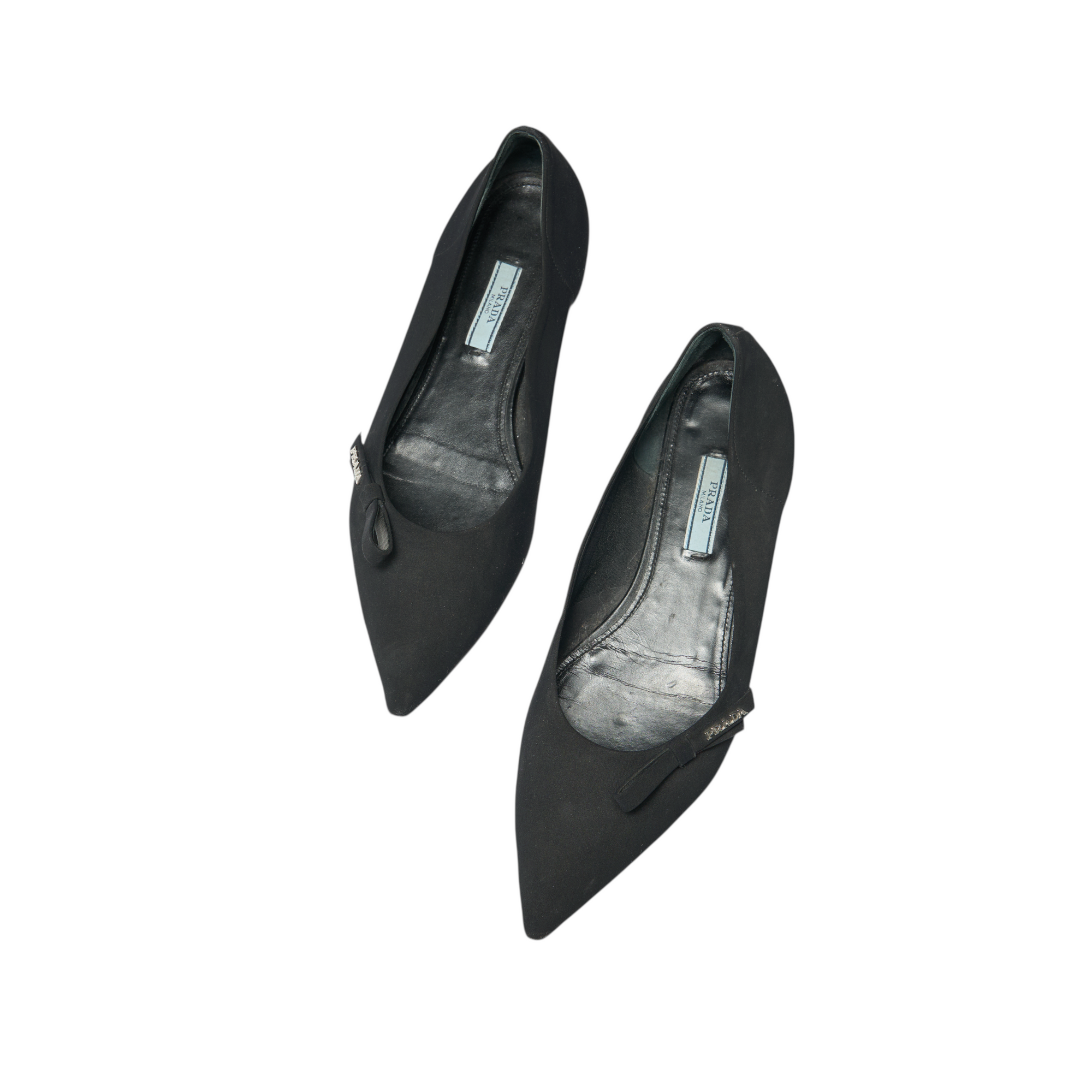 prada black bow flats