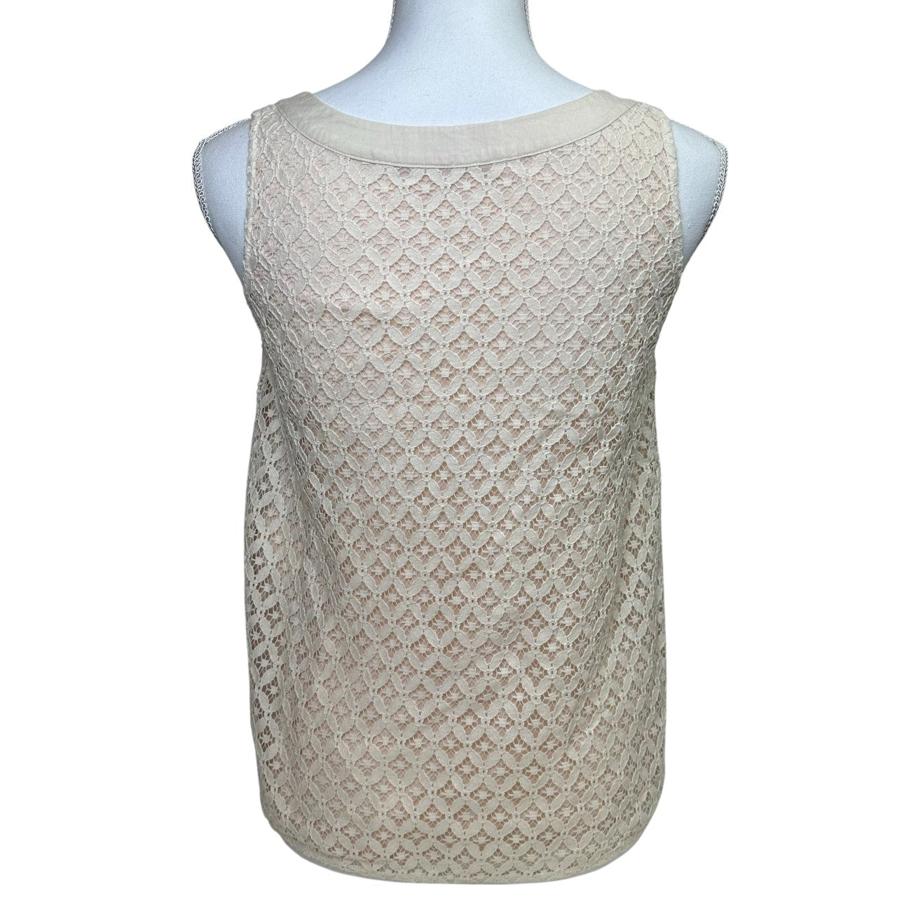 chloé cream lace tank top