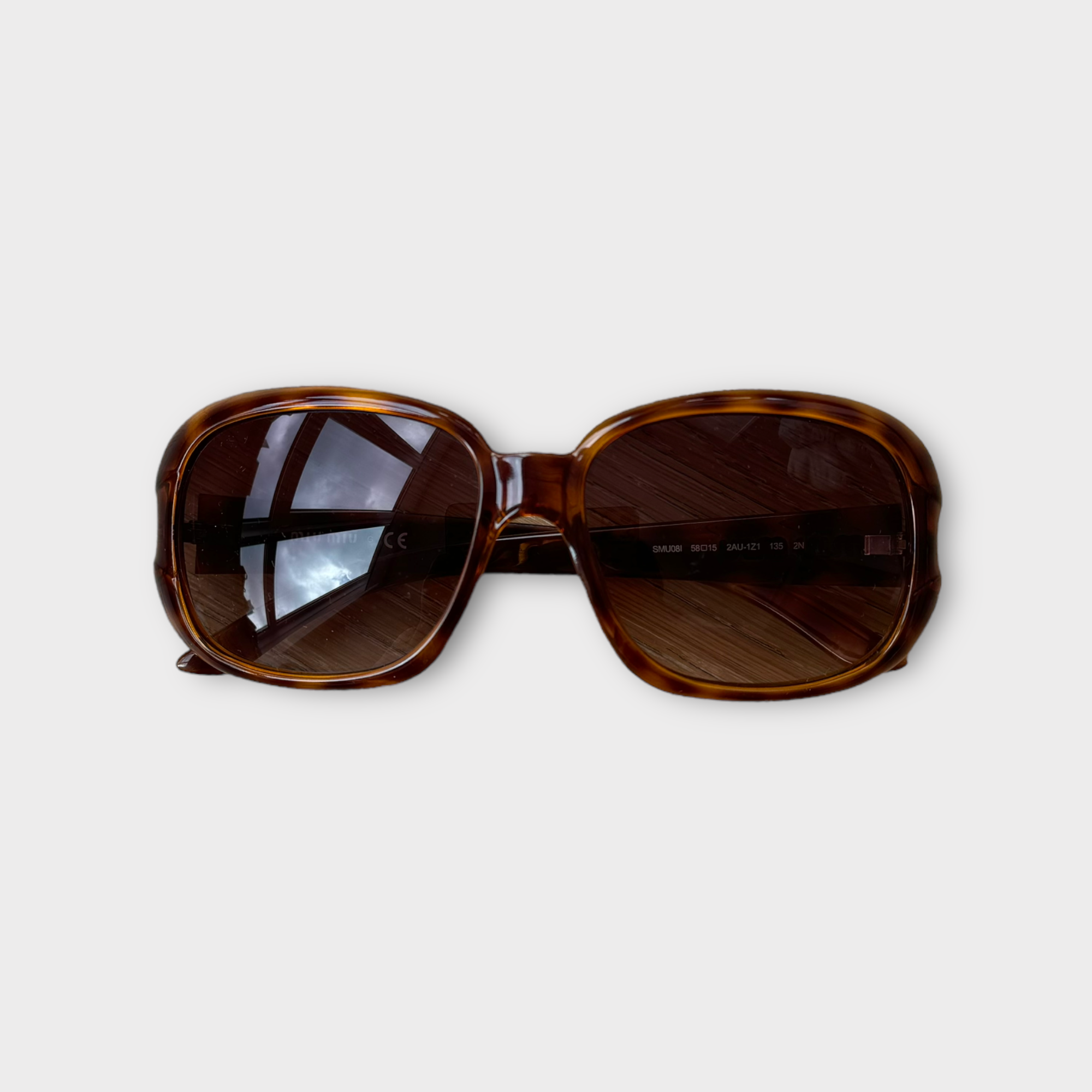 miu miu 2000s tortoise sunglasses