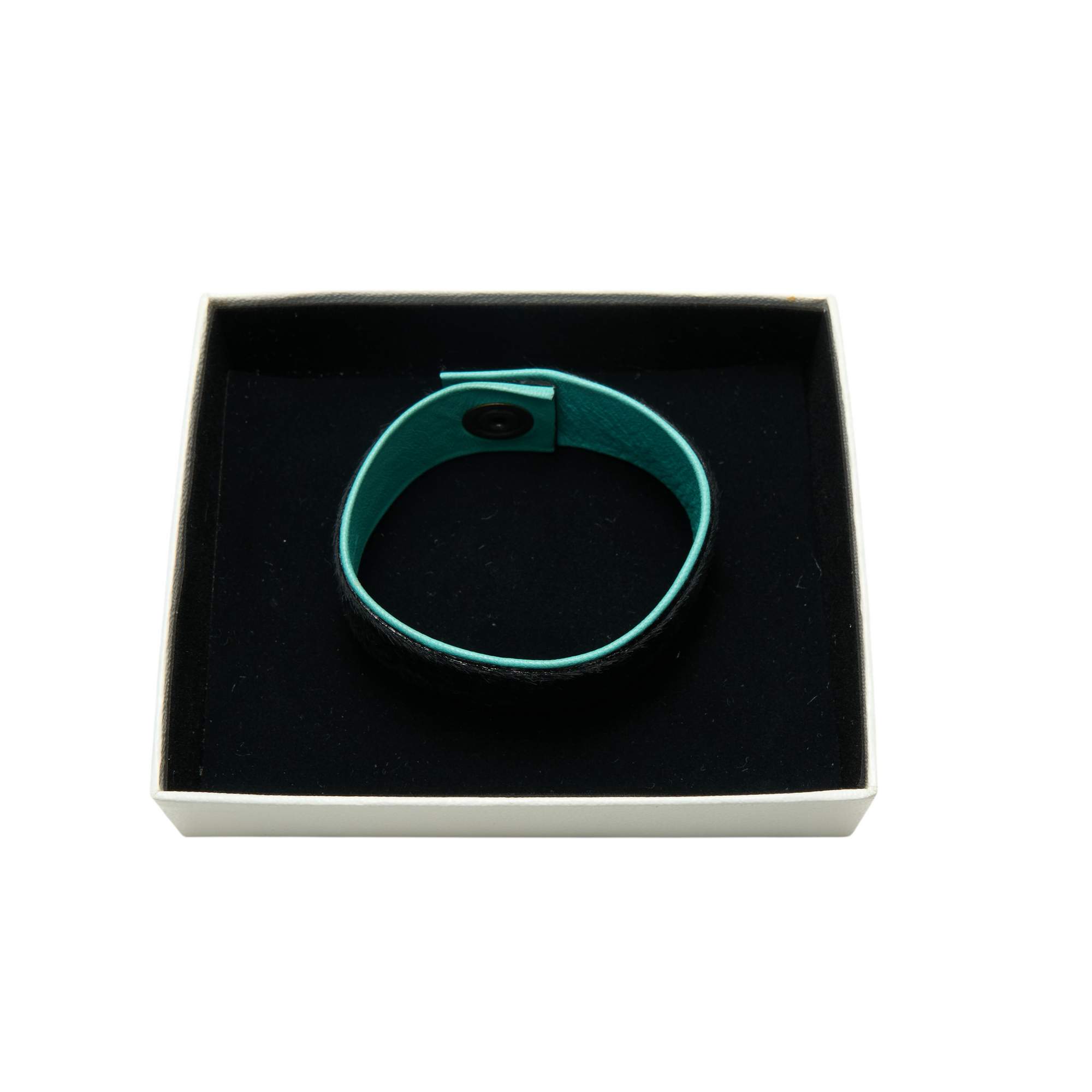 chanel 2000s black pony hair bracelet