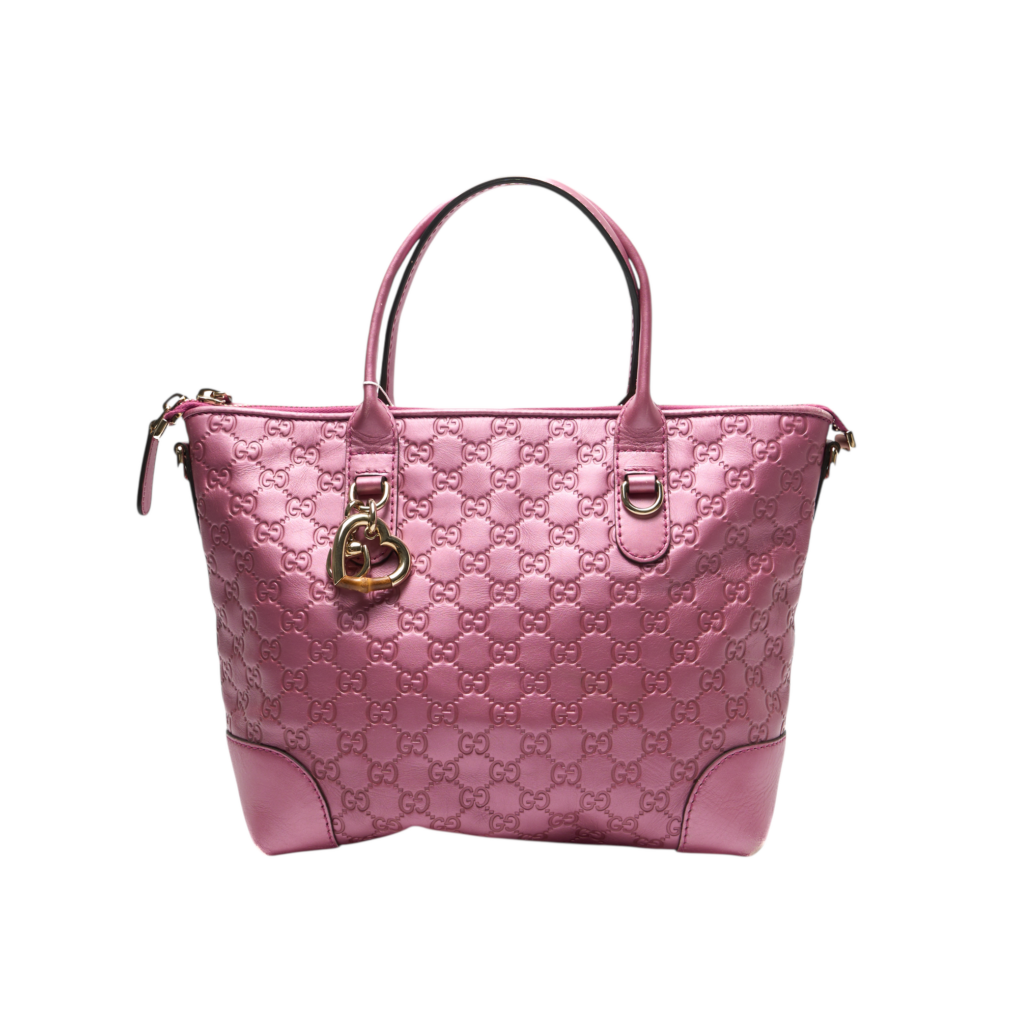 gucci 2000s metallic pink bag
