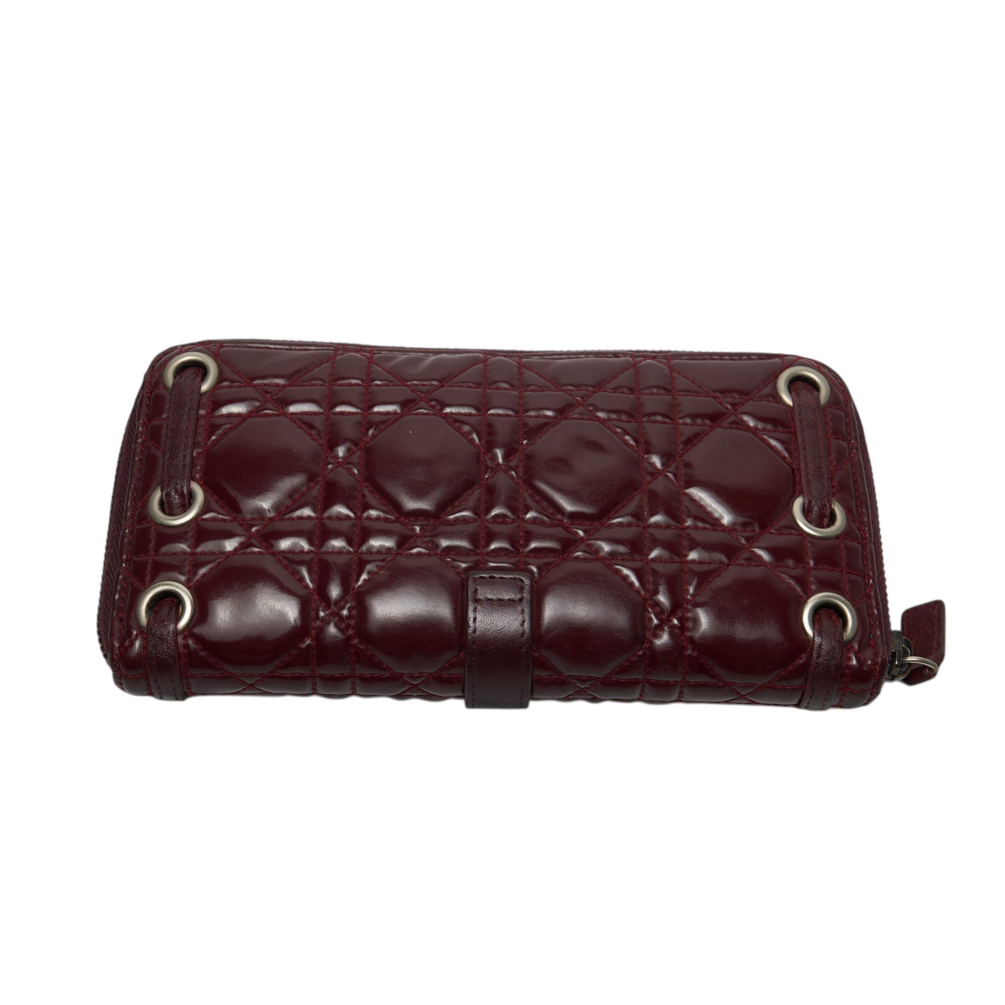 christian dior 2000s burgundy red wallet